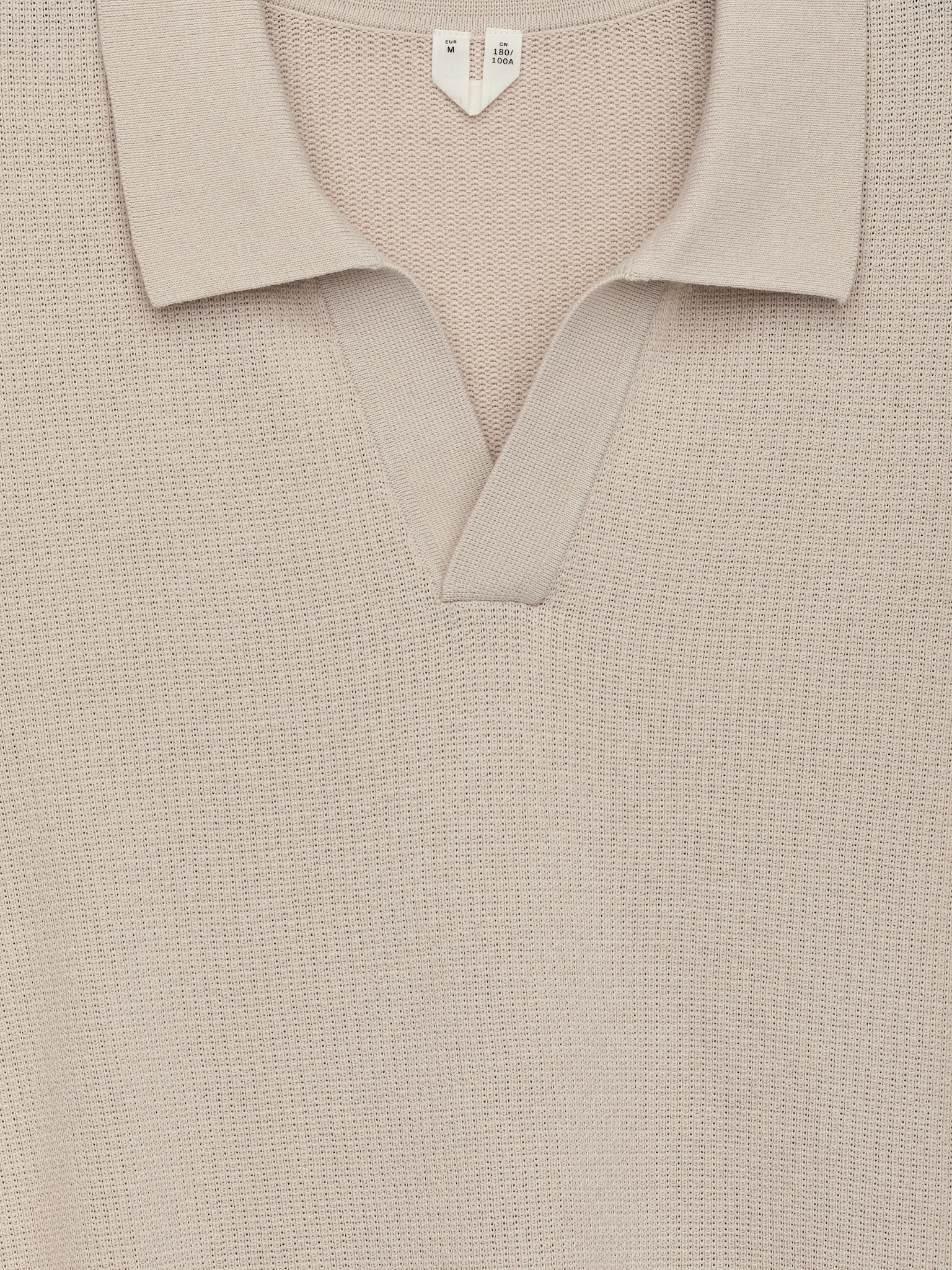 Textured Polo Shirt - Off White/Dark Blue/Light Brown - 5