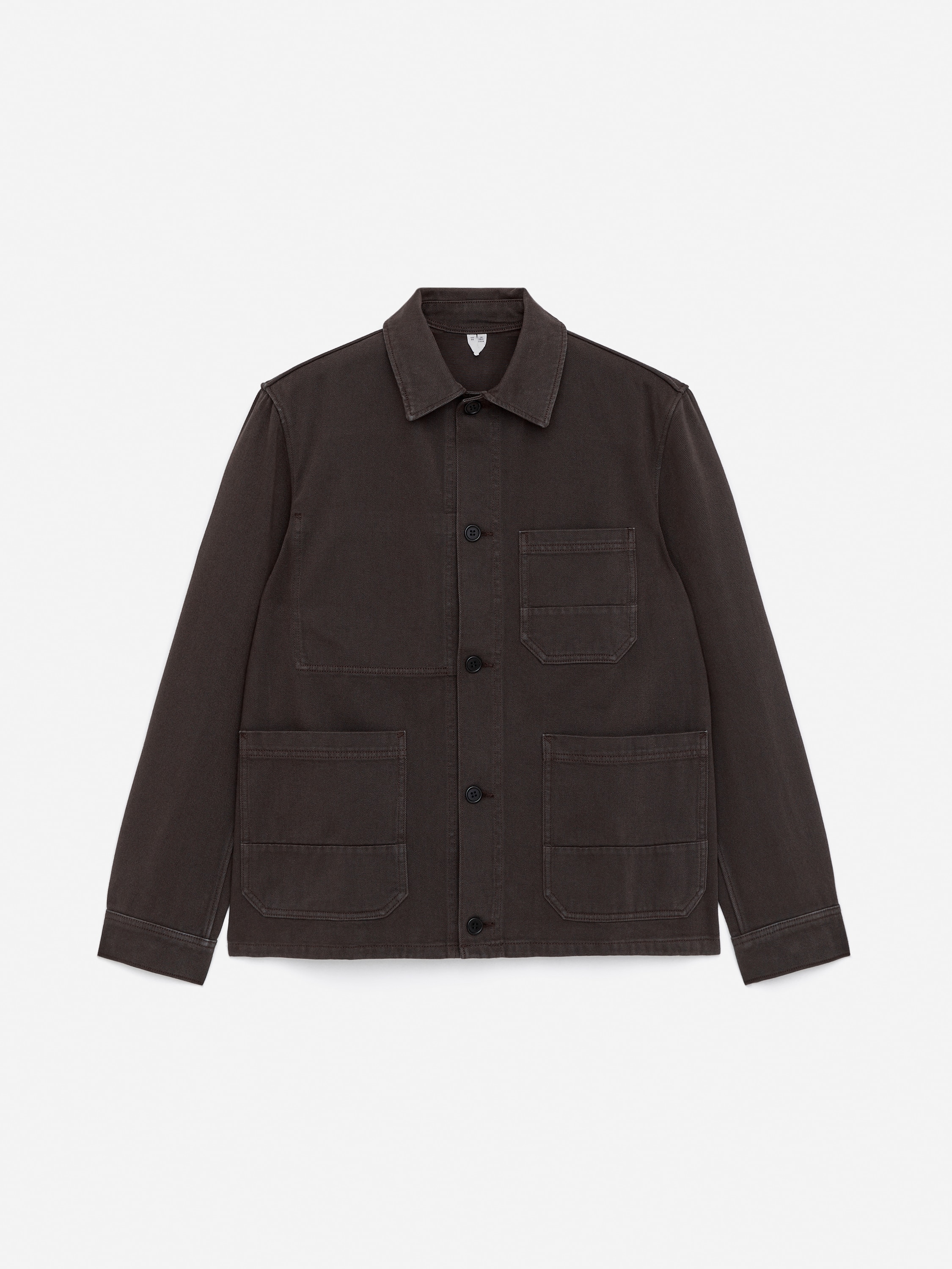 Sobrecamisa de sarga teñida - Marrón oscuro/Azul oscuro/Azul Klein/Marrón/Azul