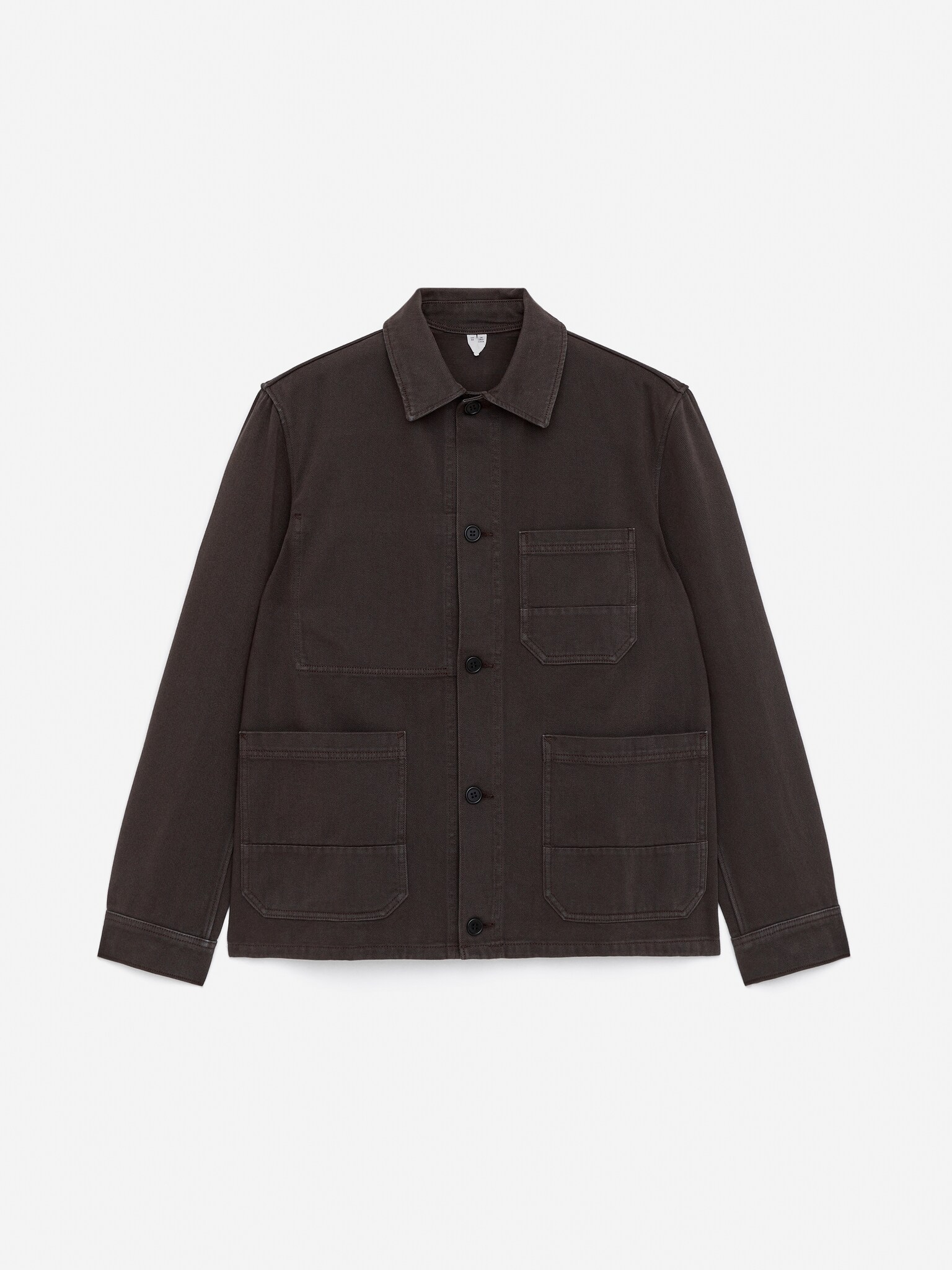 Sobrecamisa de sarga teñida - Marrón oscuro/Azul oscuro/Azul Klein/Marrón/Topo