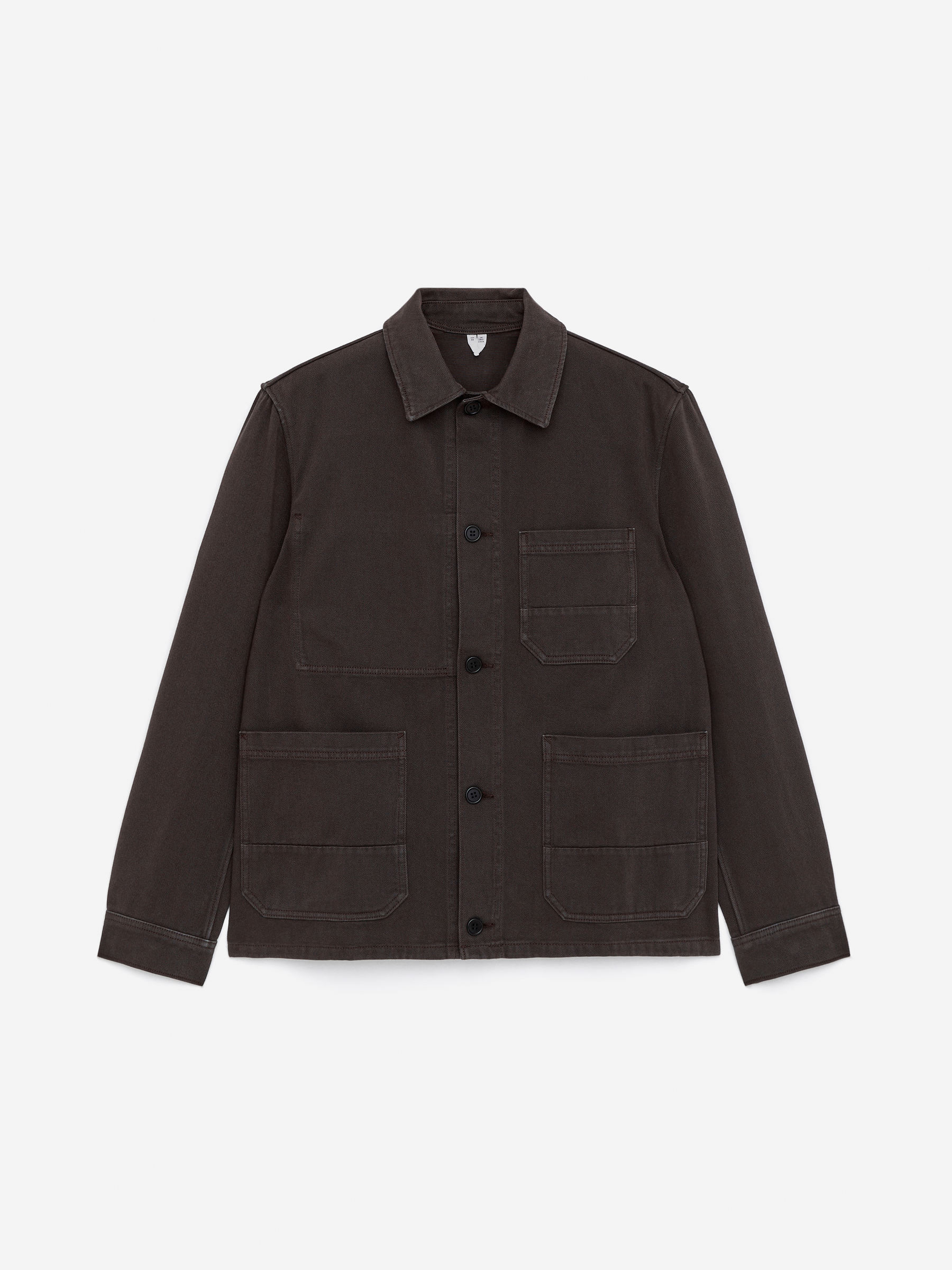 Overdyed Twill Overshirt - Dark Brown - Regular fit - Men - StillMedia/DescriptiveStillLife - 2