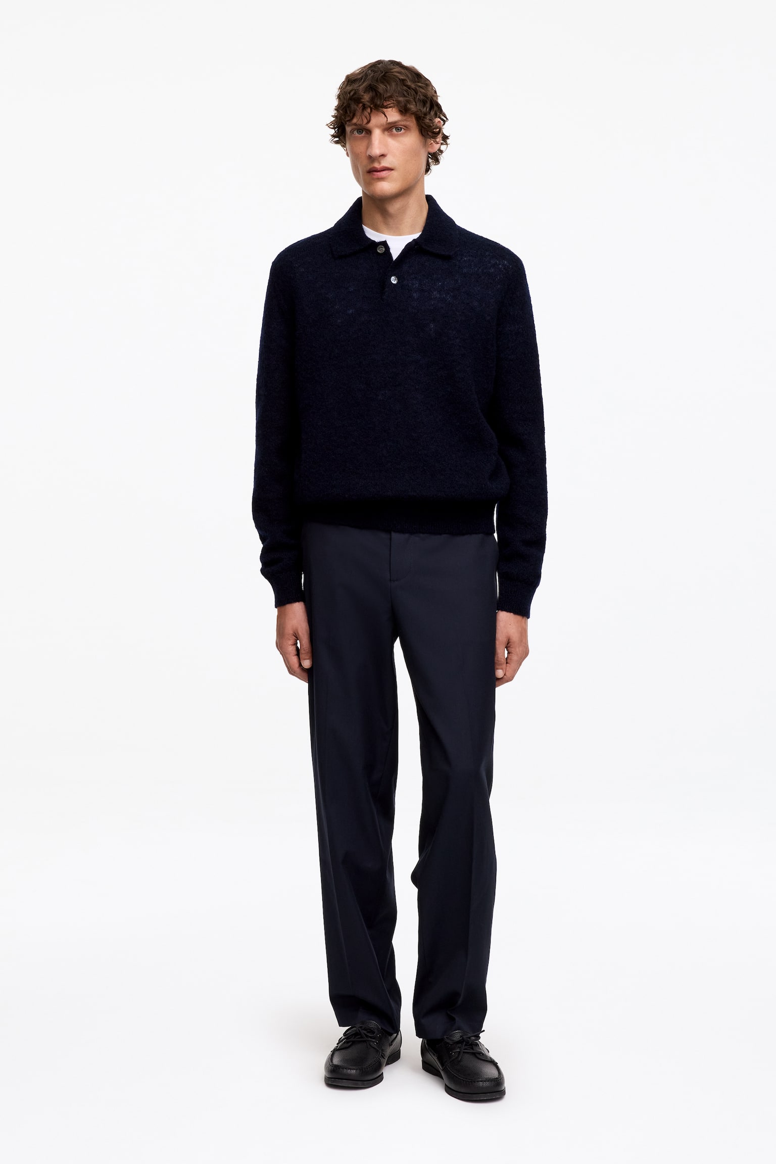 Pantaloni Croiți Lejeri - Bleumarin/Negru - 1