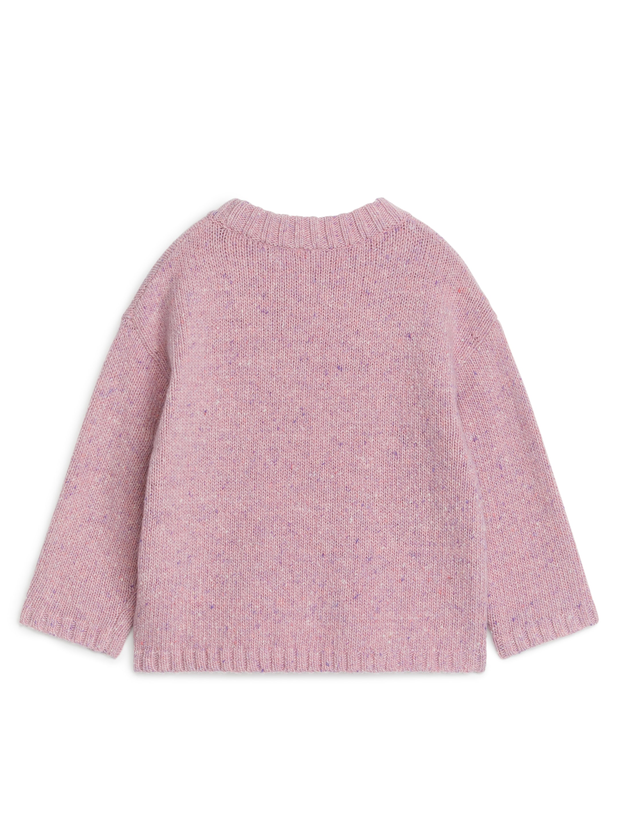 Tröja i ull - Rosa/nepstextur - Regular fit - Children - StillMedia/DescriptiveStillLife - 3