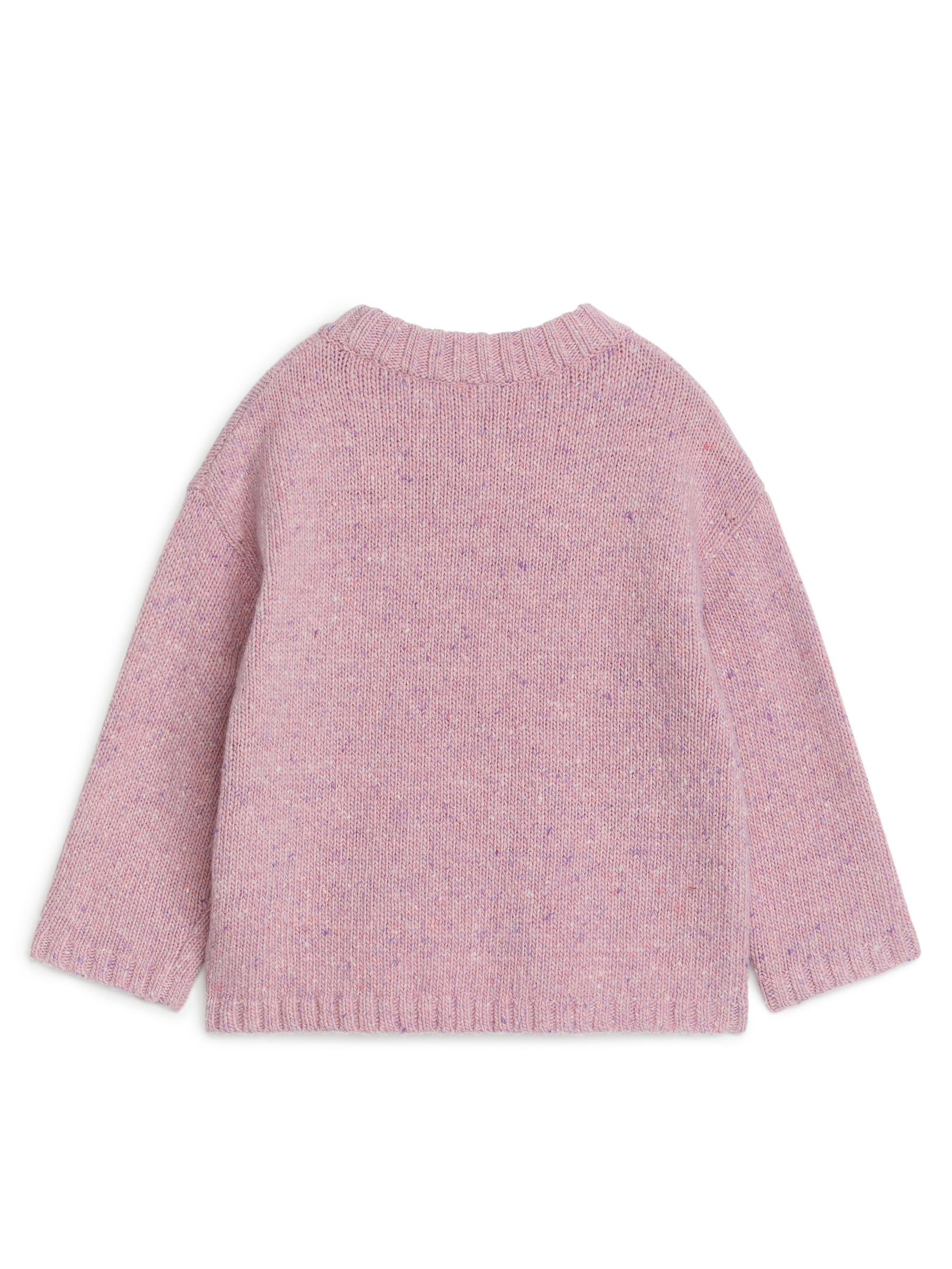 Relaxed Wool Jumper - Pink/Neps - Regular fit - Children - StillMedia/DescriptiveStillLife - 3
