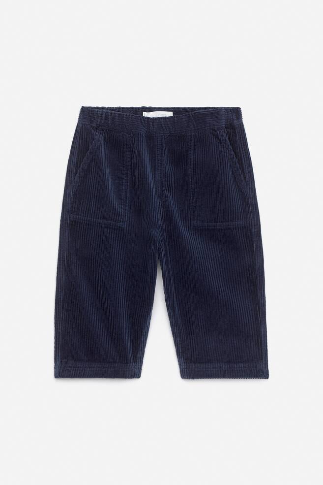 Corduroy Trousers - Dark Blue/Dark Red/Black - 1