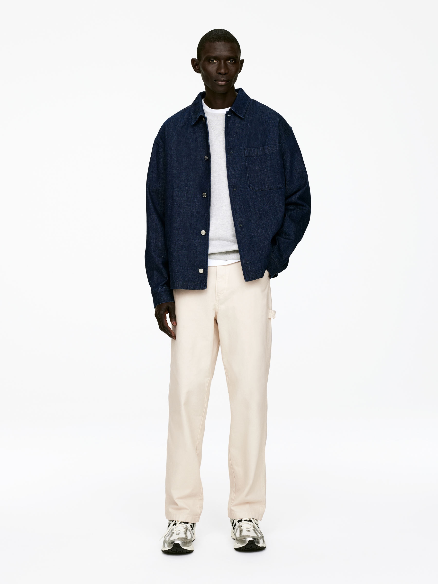 Loose-Fit Workwear Trousers-#D4D0C8-16260