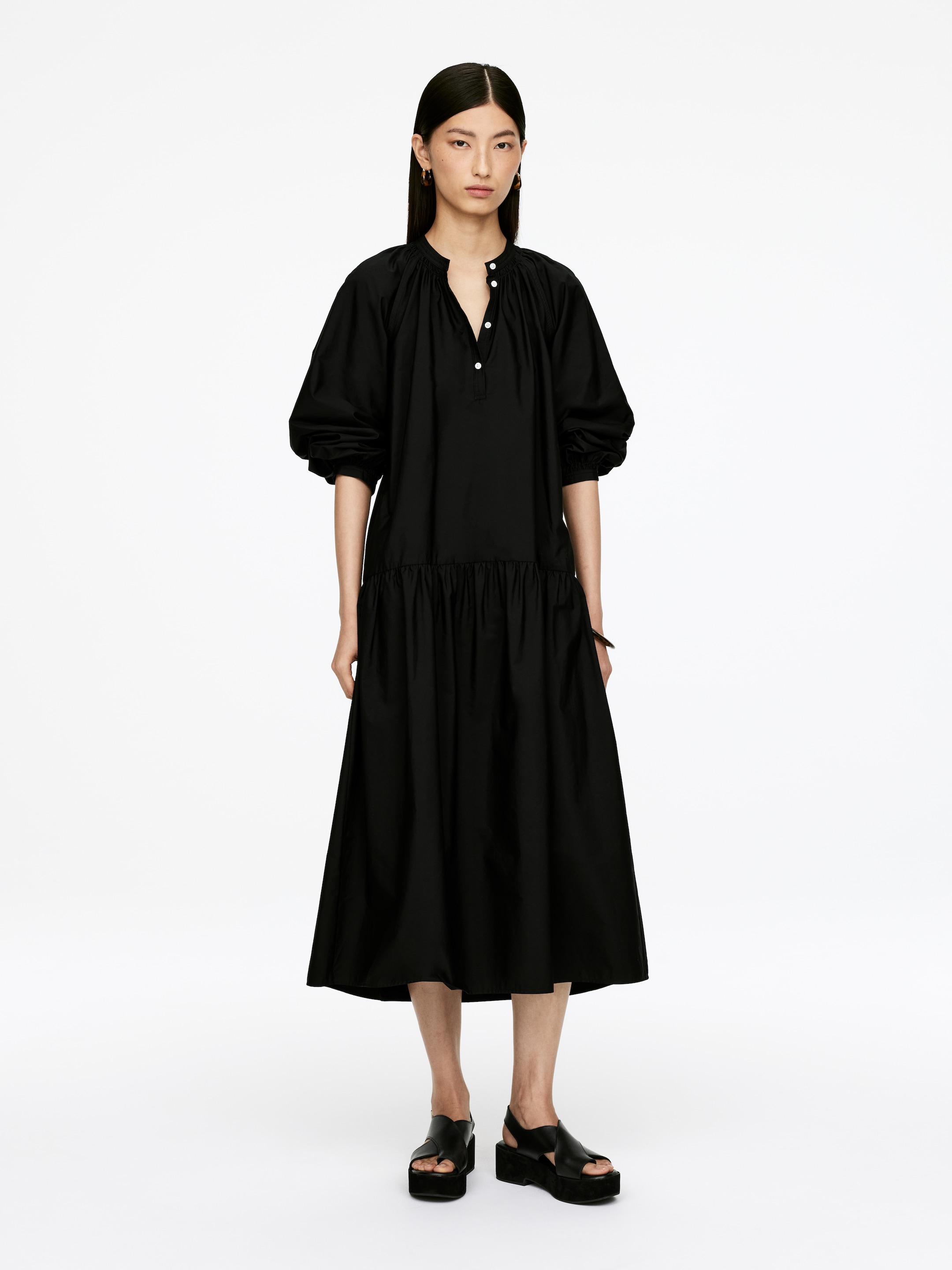 Visualizza immagine più grande: Sandali a zeppa in pelle - Nero - DONNA | H&M IT 2