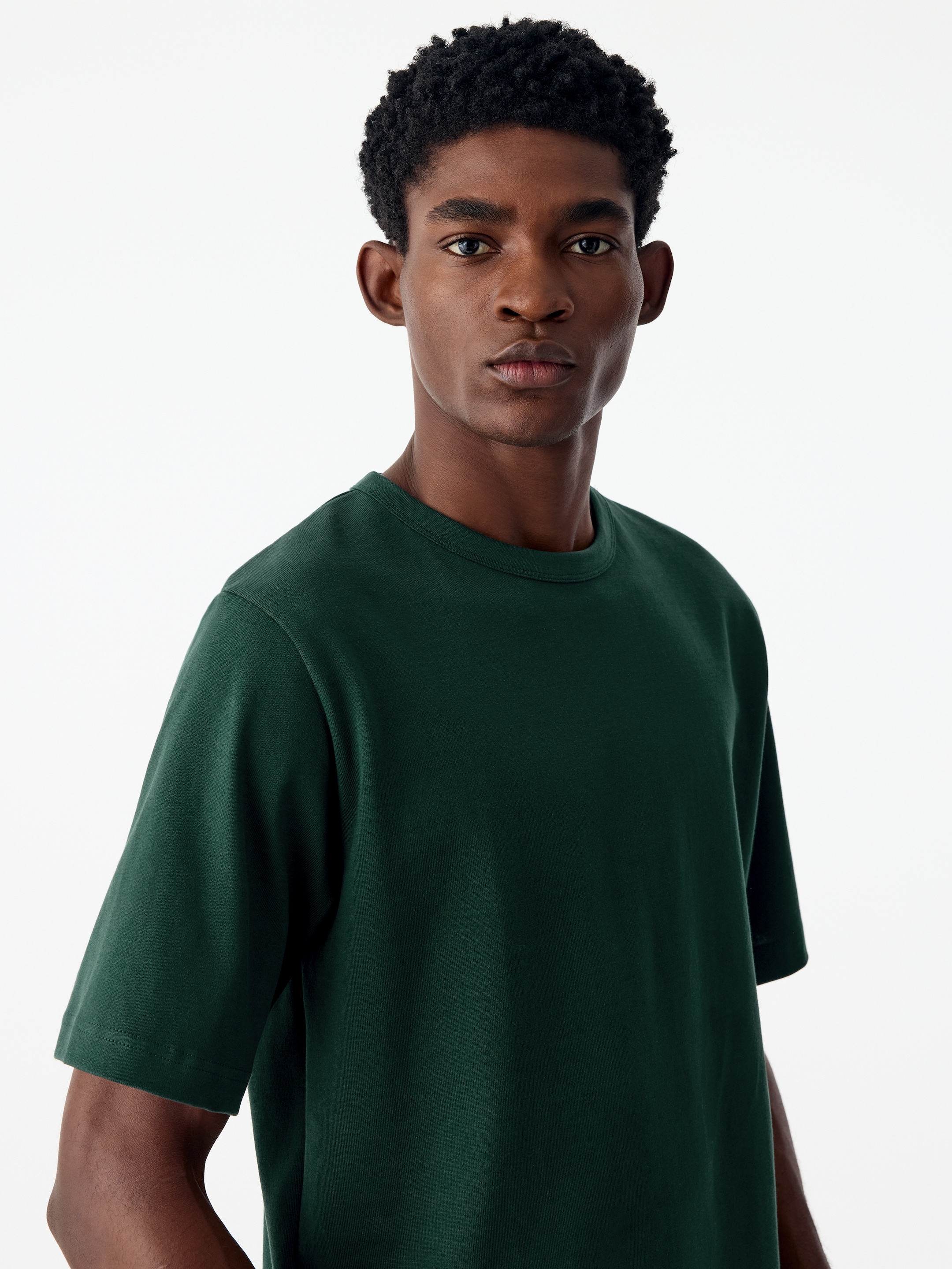 270 GSM Oversized T-Shirt - Dark Green - Relaxed fit - men - StillMedia/Lookbook - 5