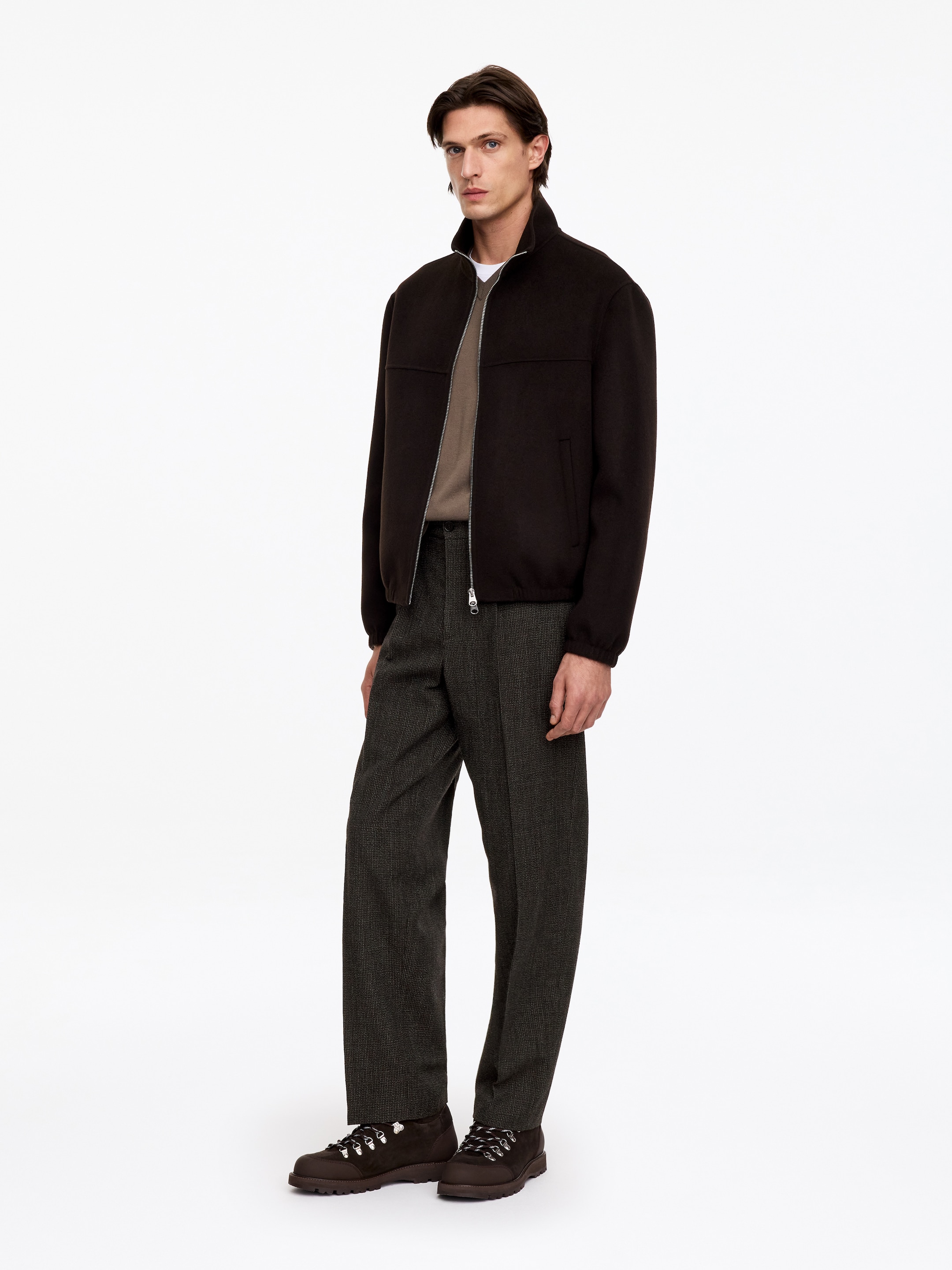 Weite Wollhose - Braun - Relaxed Fit - men - StillMedia/Lookbook - 2