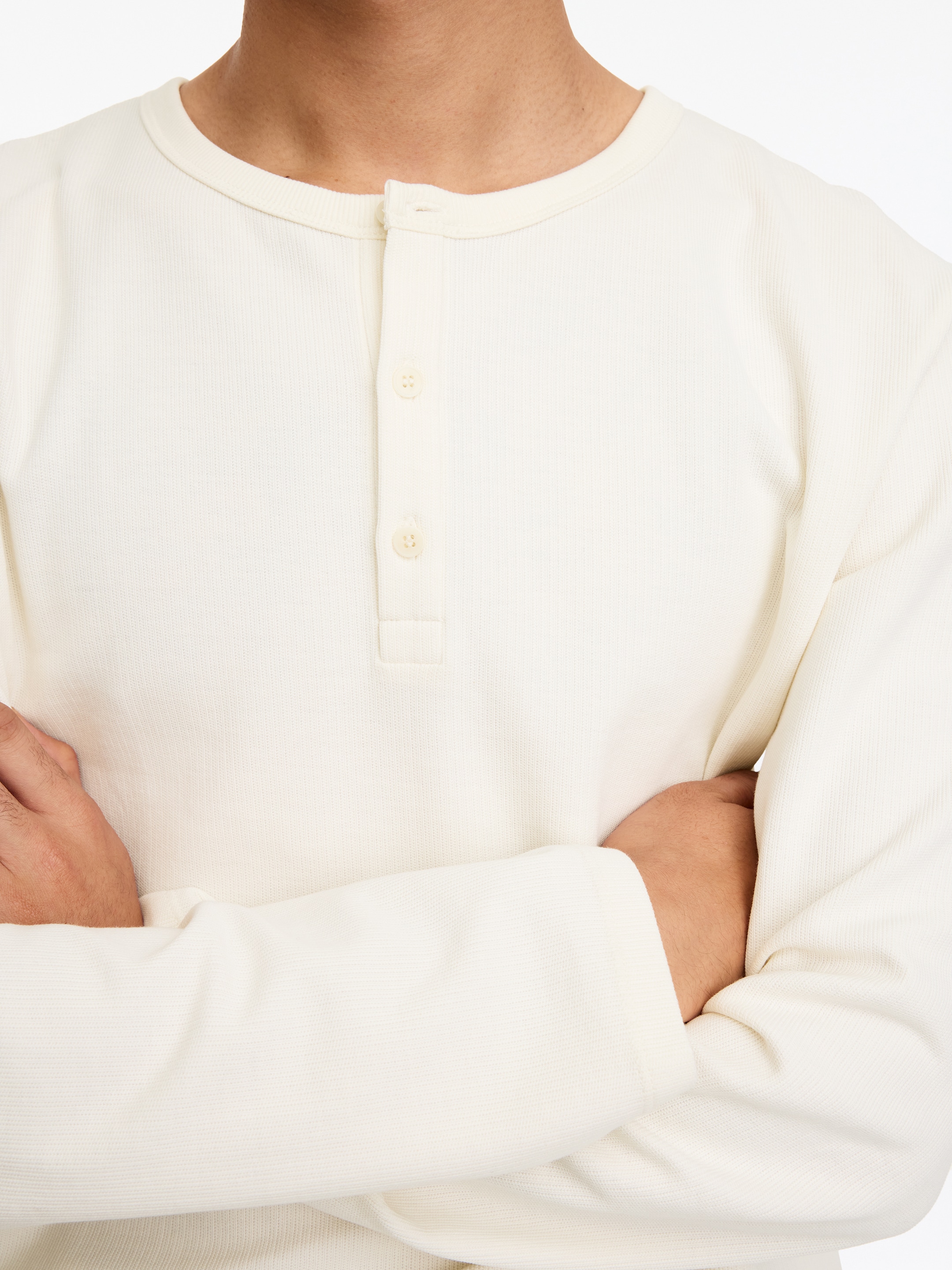 Camiseta estilo Henley - Blanco roto - Corte estándar - men - StillMedia/Lookbook - 4