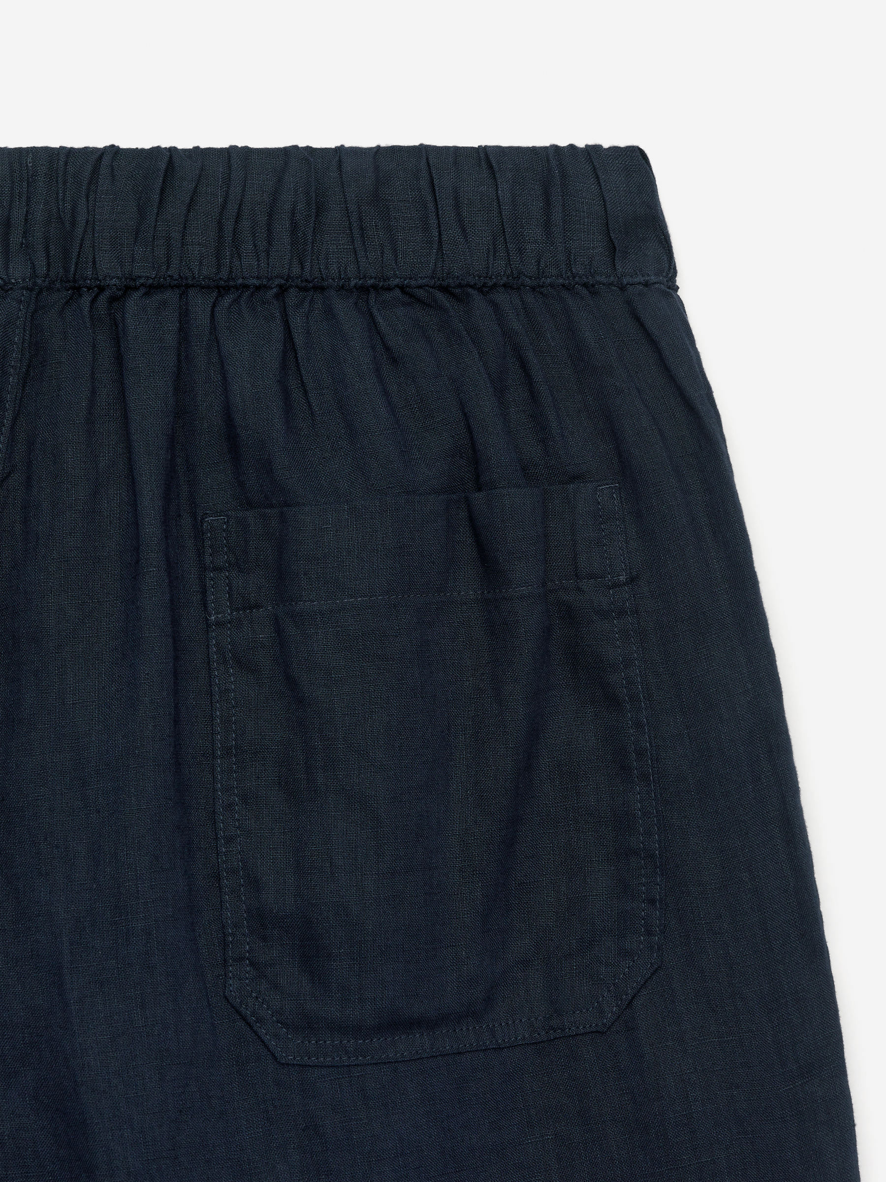 Relaxed Linen Trousers - Dark Blue - Relaxed fit - Men - StillMedia/DescriptiveDetail - 2