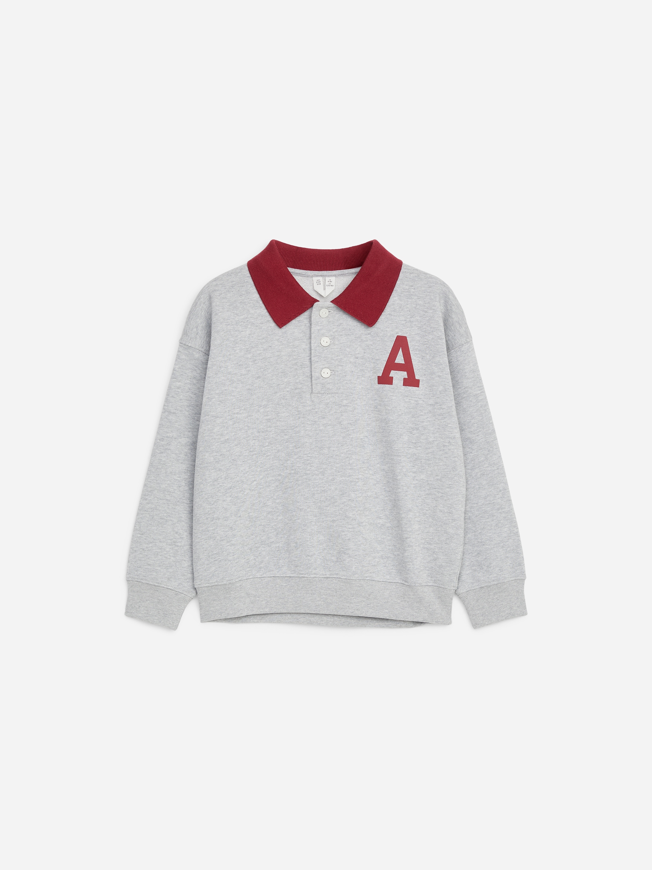 Rugby Polo Sweatshirt-Grey-21283