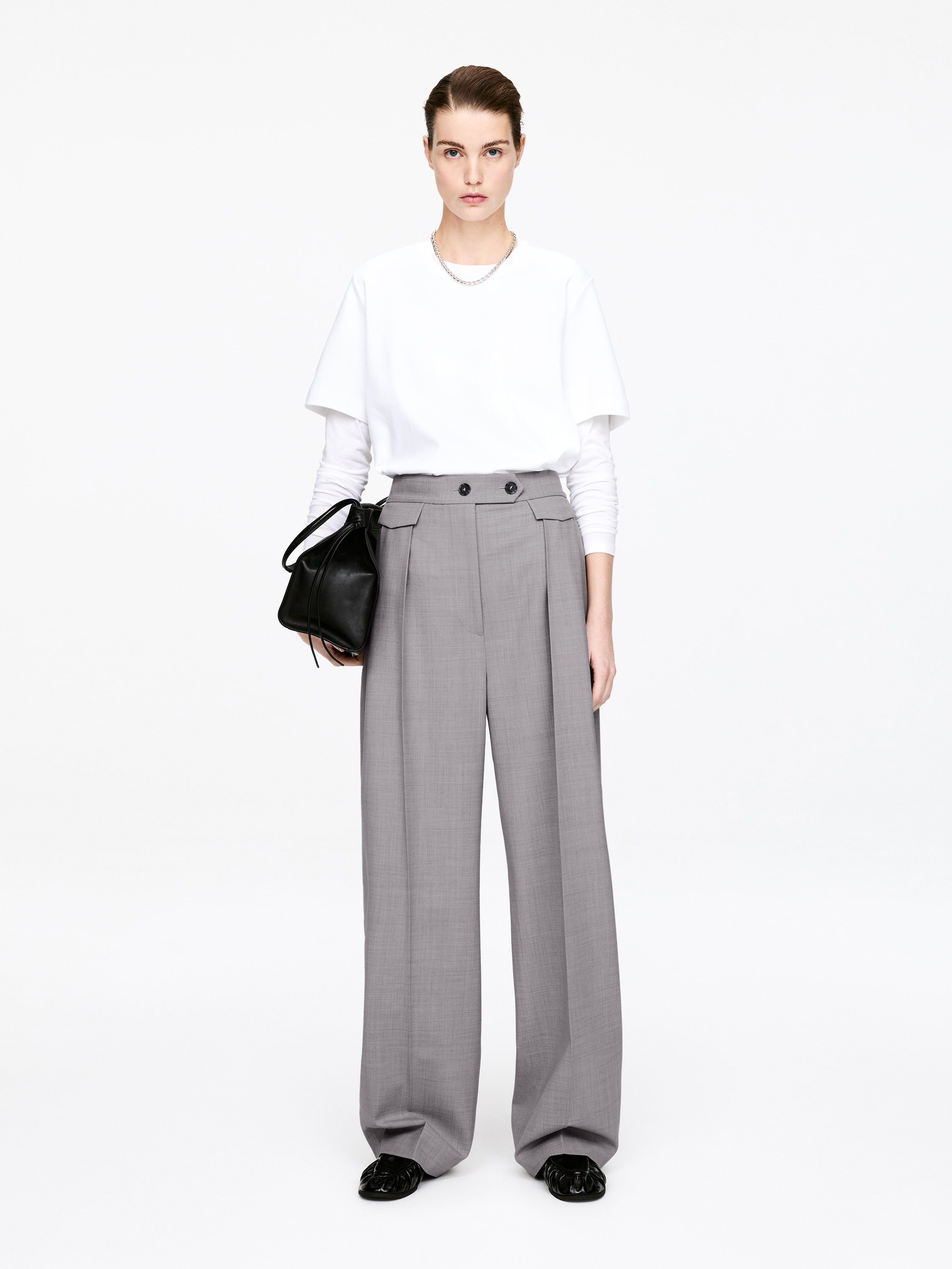 Pantalon habillé décontracté - Gris clair