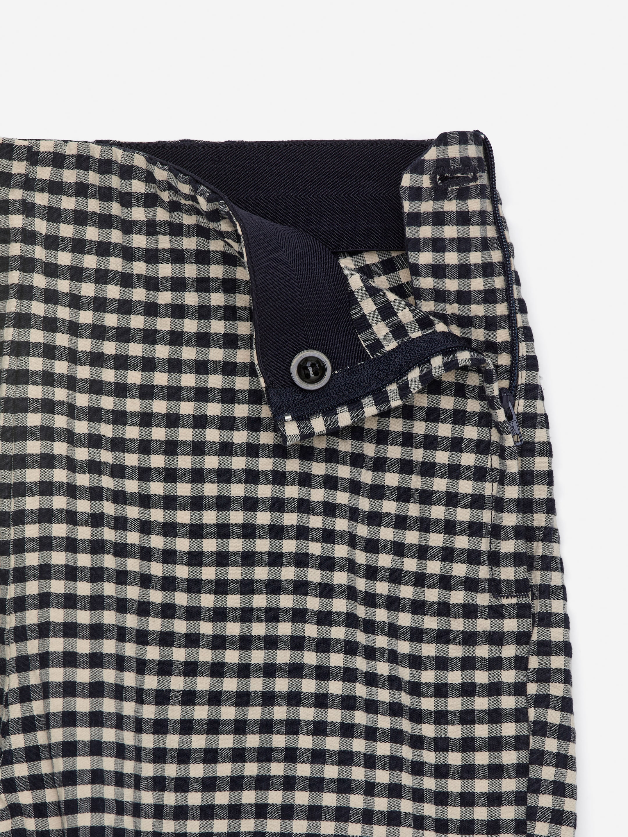 Seersucker Trousers - Dark Blue/Off White - Slim fit - Women - StillMedia/DescriptiveDetail - 2