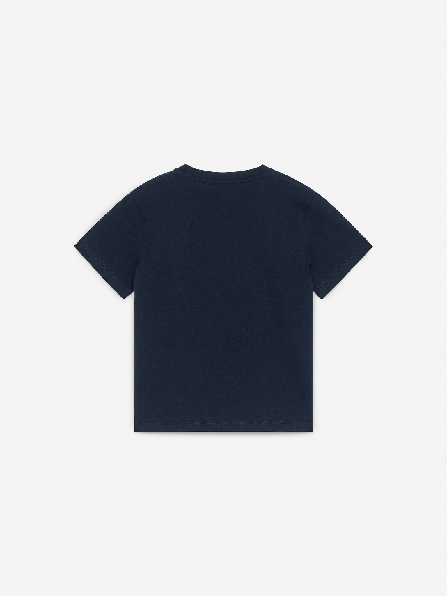 Crew-Neck T-Shirt - Dark Blue/Green/White/Grey Melange - 3