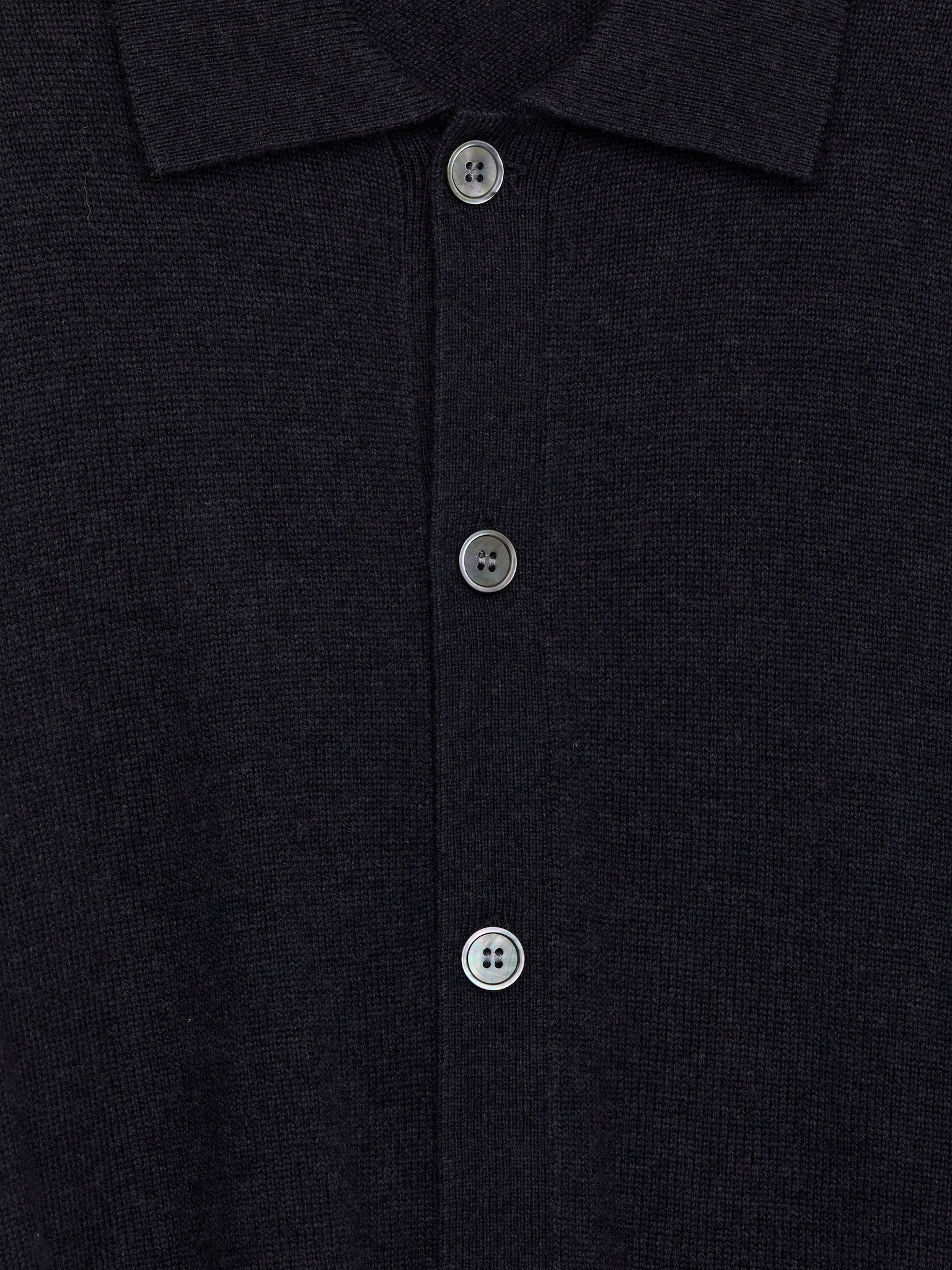 Lammeulls polocardigan - Mørkeblå - 3