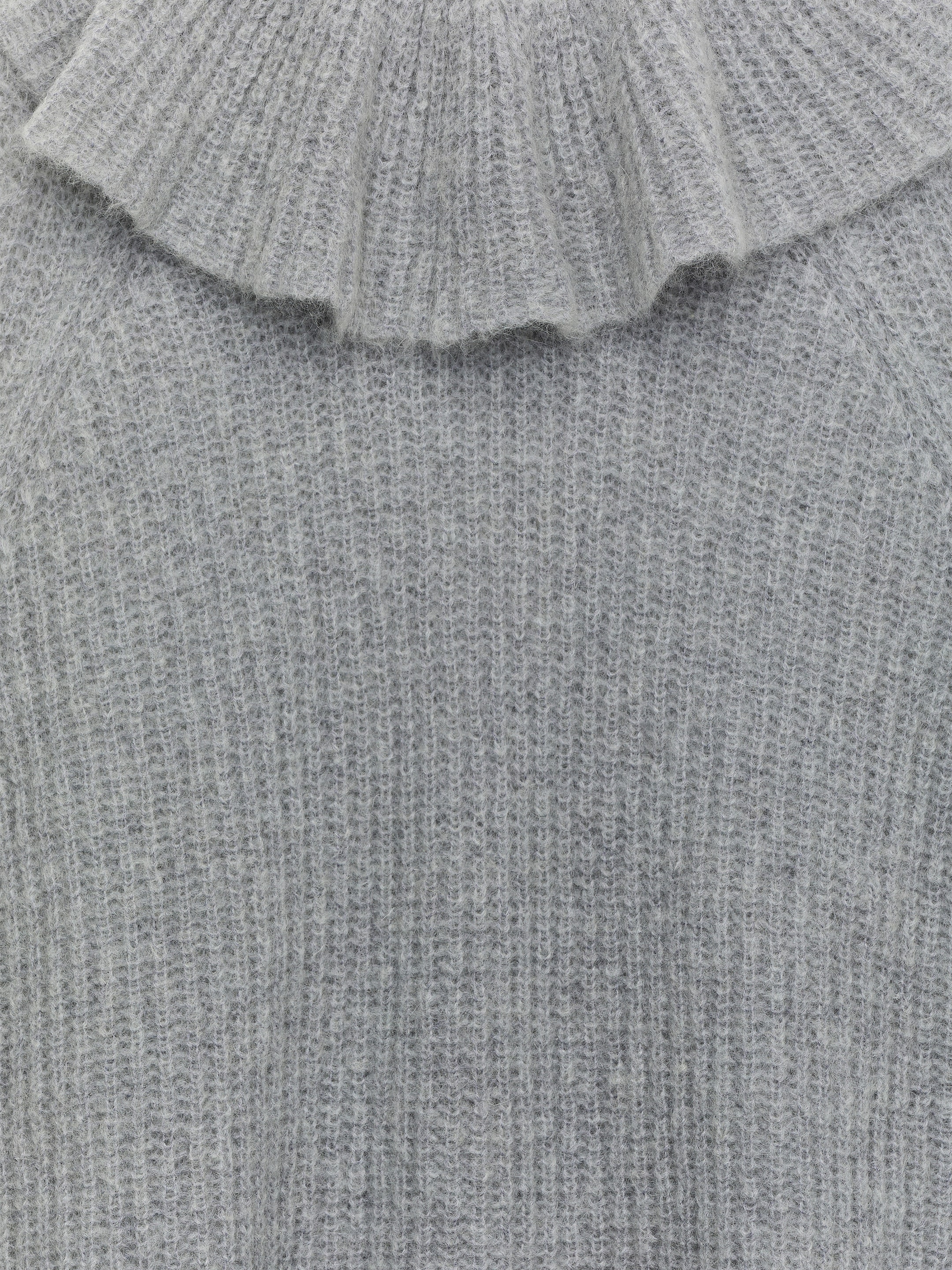 Jersey con volantes en mezcla de mohair y lana - Gris - Corte holgado - Women - StillMedia/DescriptiveStillLife - 1