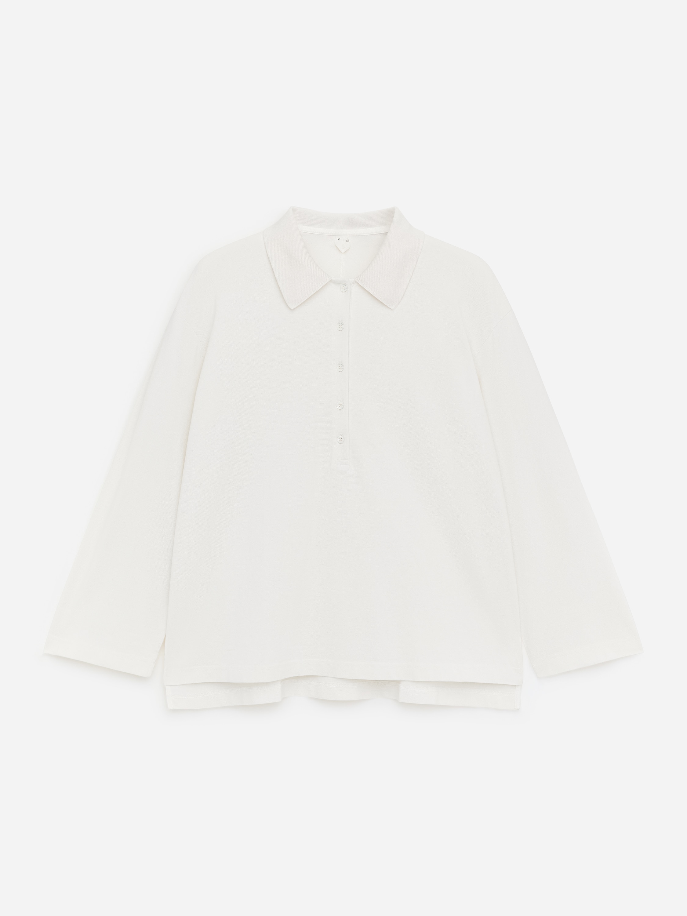 Pikee-Poloshirt - Cremeweiß/Grün