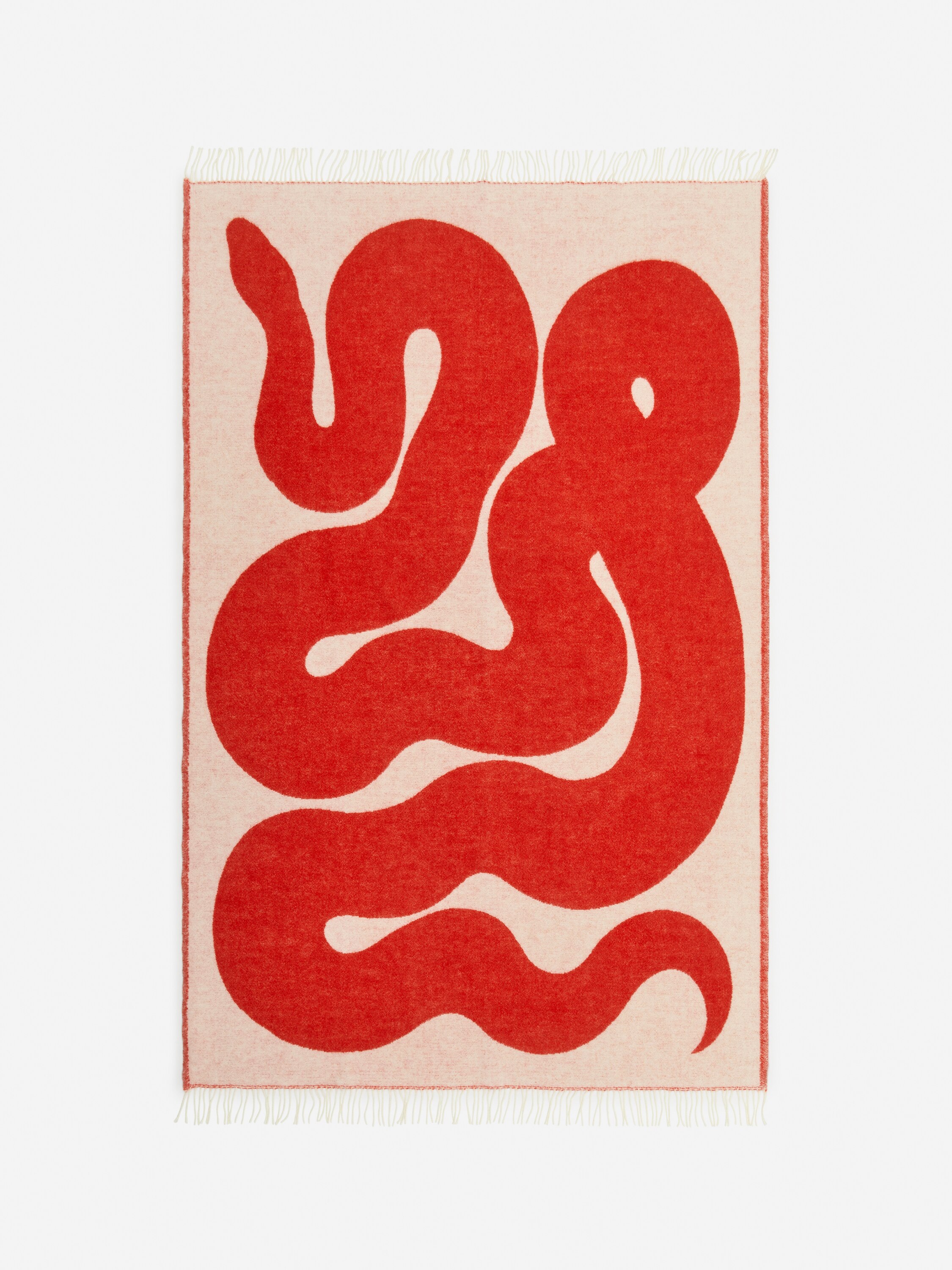 Klippan Wool Blanket – White/Red – ARKET SE