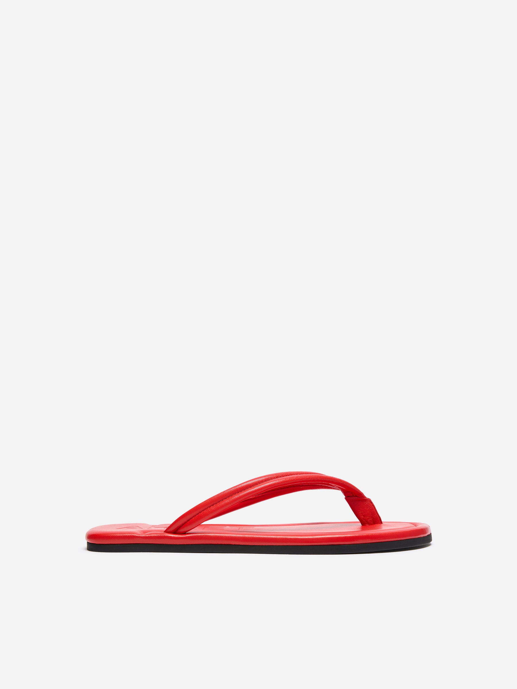 Leather Flip Flops-#B32B34-19101