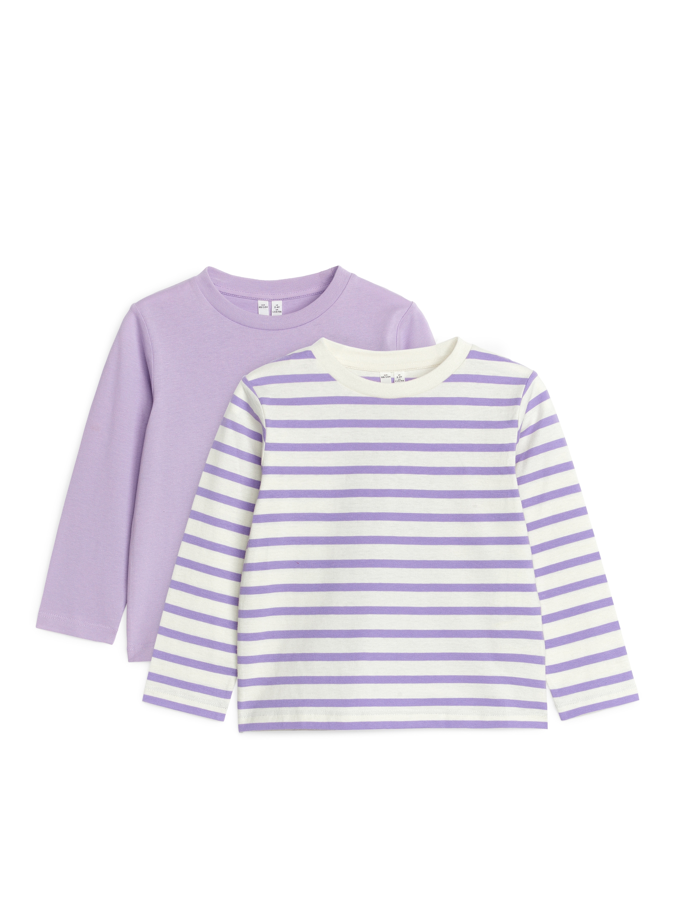 Long-Sleeved T-Shirt Set of 2 - Purple/White - Regular fit - Children - StillMedia/DescriptiveStillLife - 3