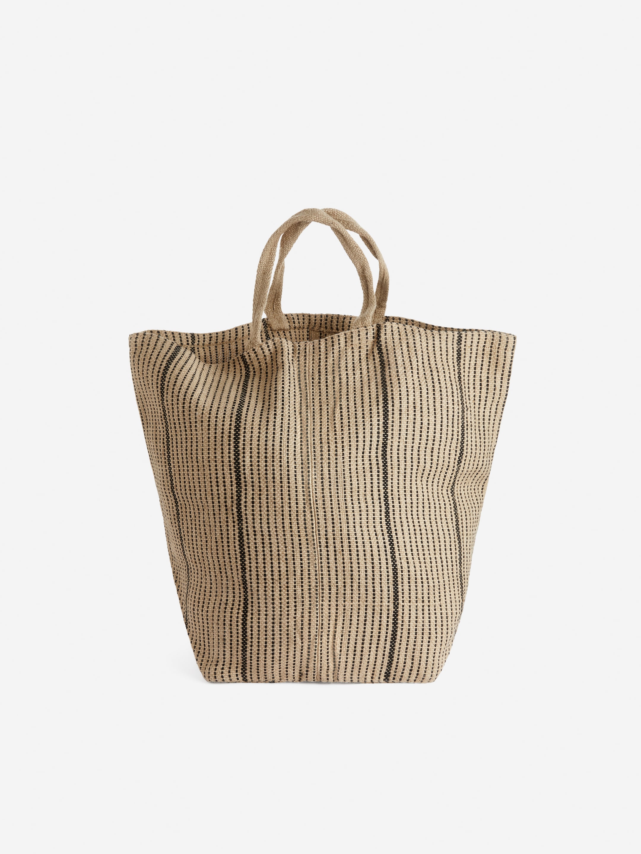 Zobacz większy obraz: Large Jute Tote - Beżowy/Czarny - HOME | H&M PL 1