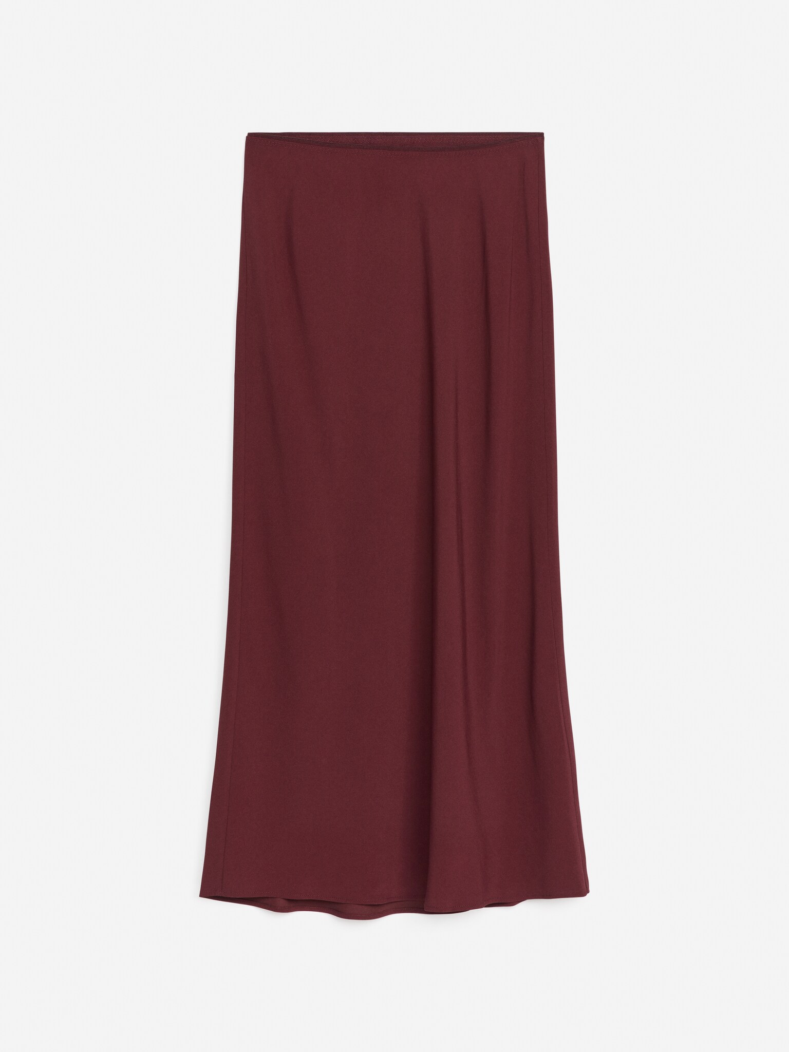 Draperet maxinederdel - Bordeaux/Råhvid