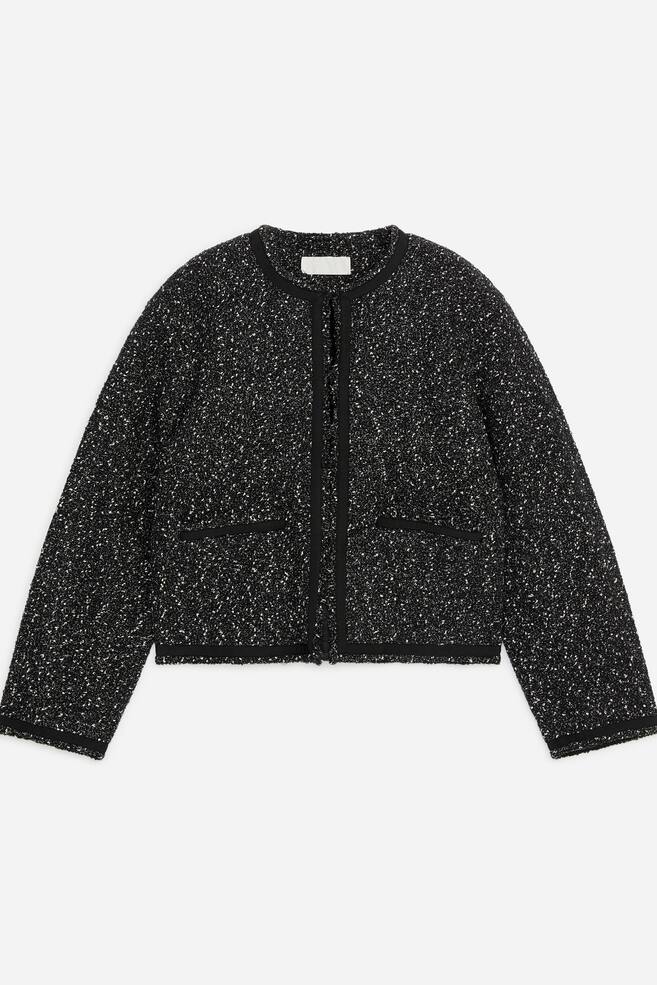 Bouclé Jacket - Black/White - 1