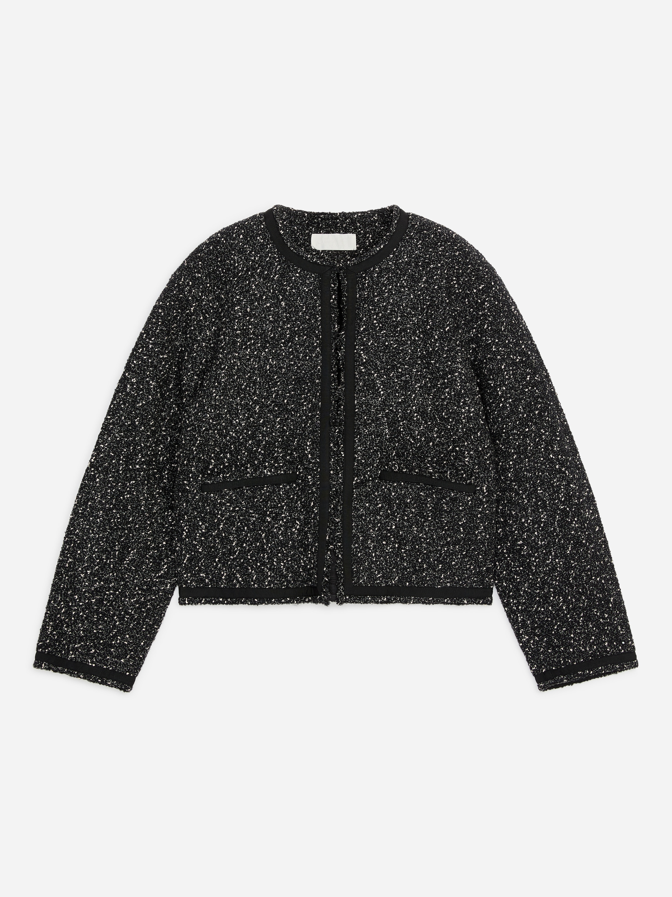 Bouclé Jacket - Black/White - Regular fit - women - StillMedia/DescriptiveStillLife - 1