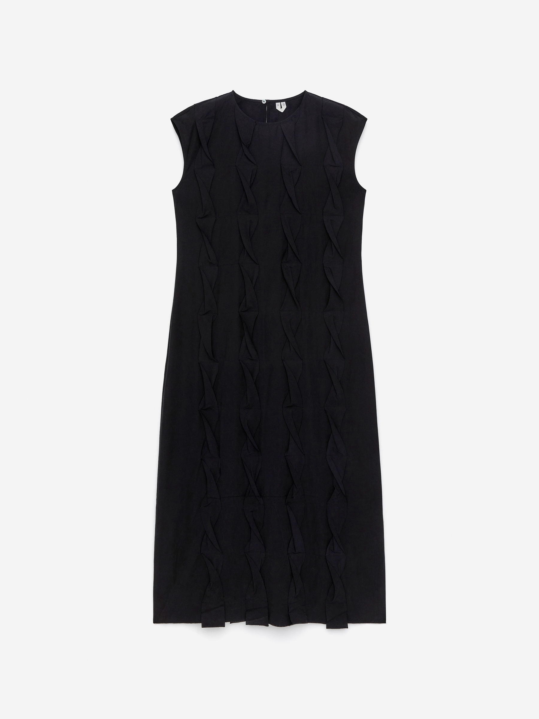 Frill-Detail Dress-Black-16415