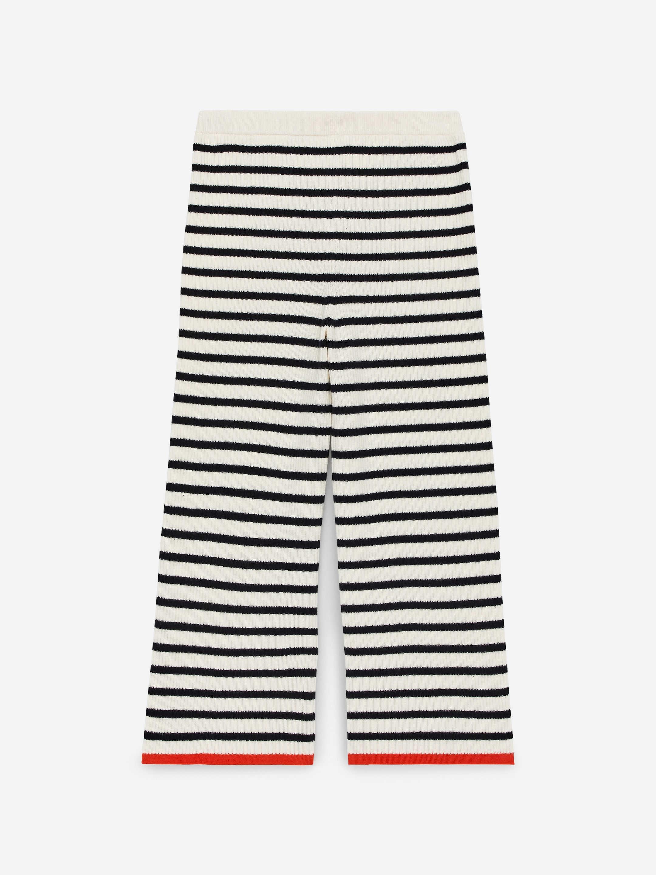 Rib-Knitted Trousers - White/Black - Relaxed fit - Children - StillMedia/DescriptiveStillLife - 2