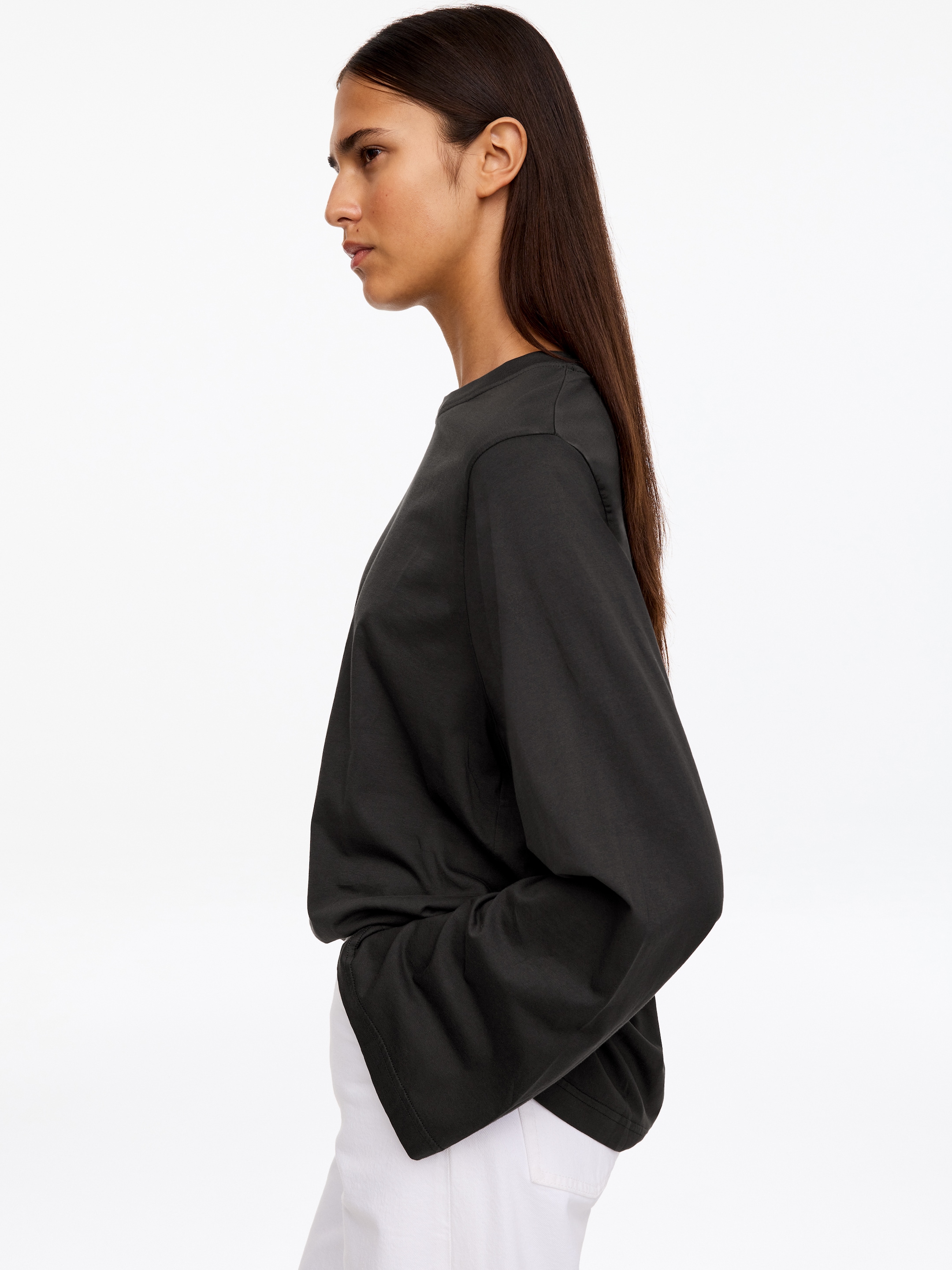 T-shirt a maniche lunghe - Nero - Loose fit - women - StillMedia/Lookbook - 2