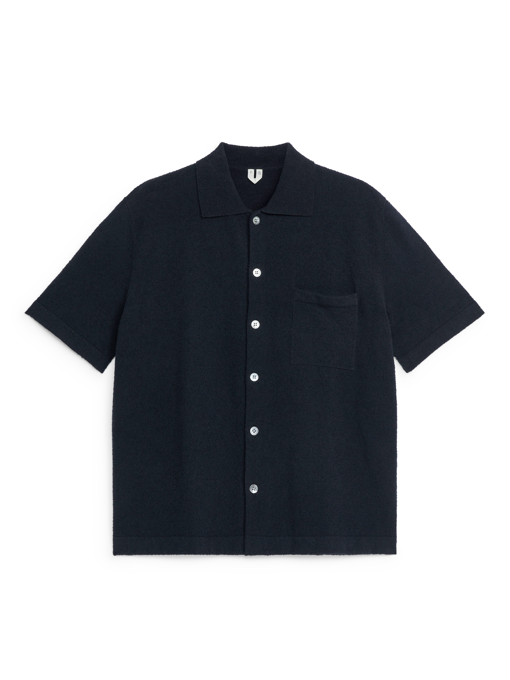 Visa större bild: Pikétröja med knäppning - Mörkblå - HERR | H&M SE 1