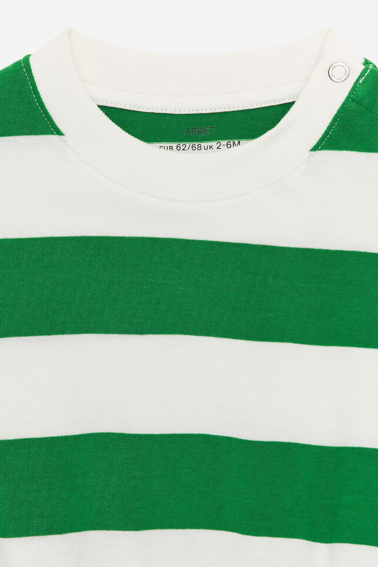 Barboteuse à manches courtes en jersey-Vert/Blanc - 2