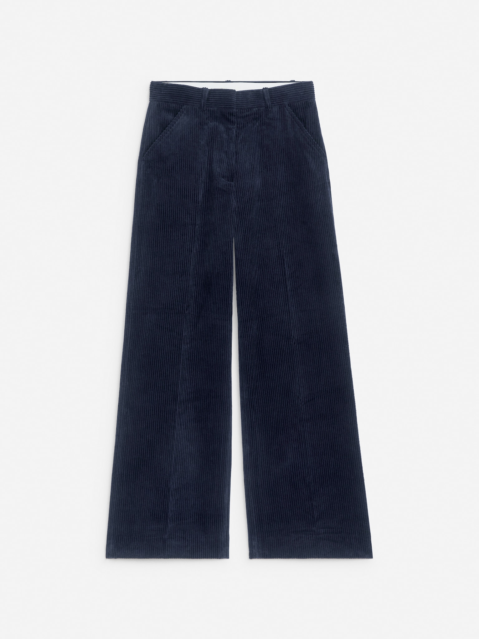 Weite Cordhose - Dunkelblau