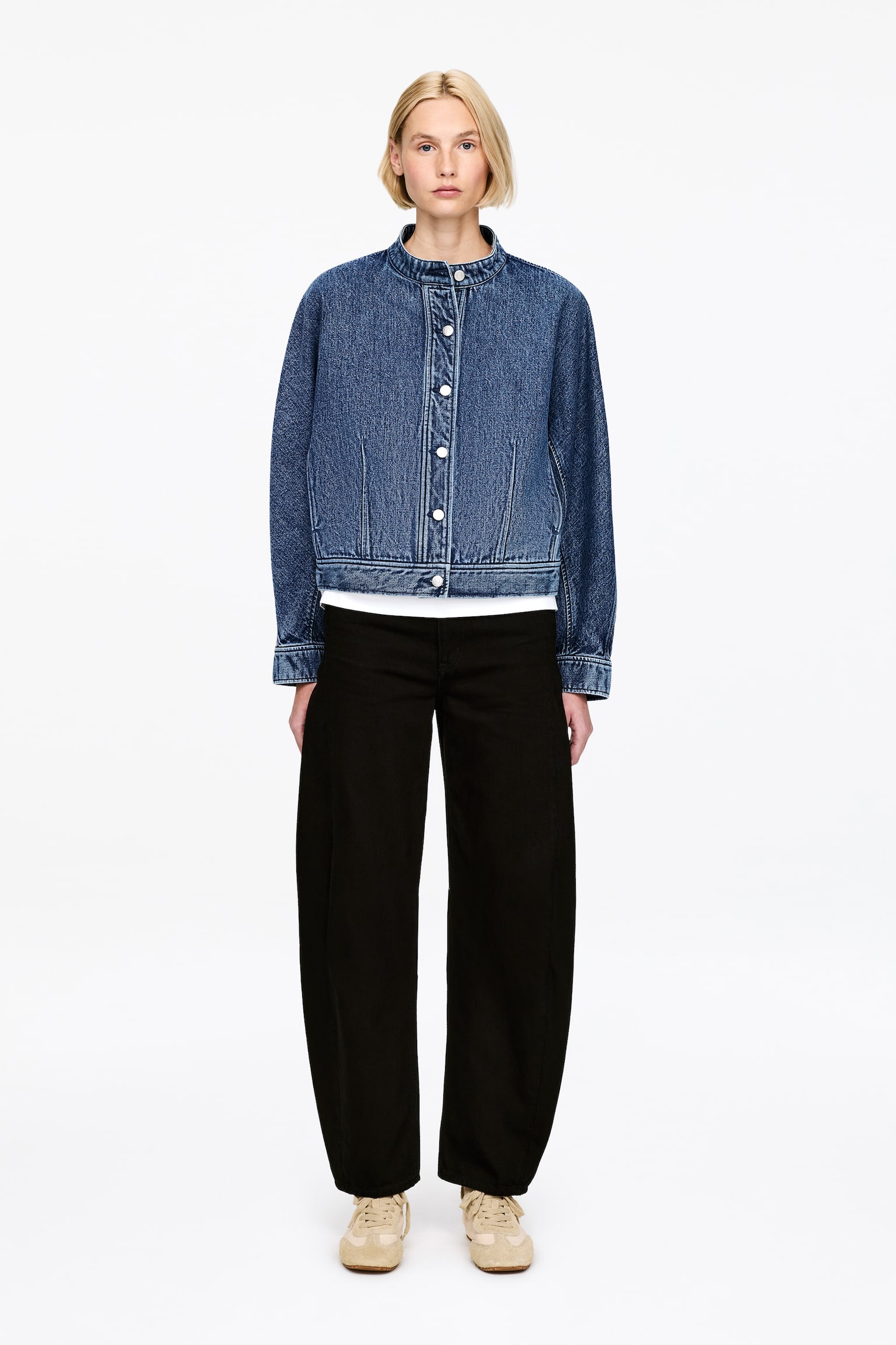 Overshirt in denim - Blu - 1