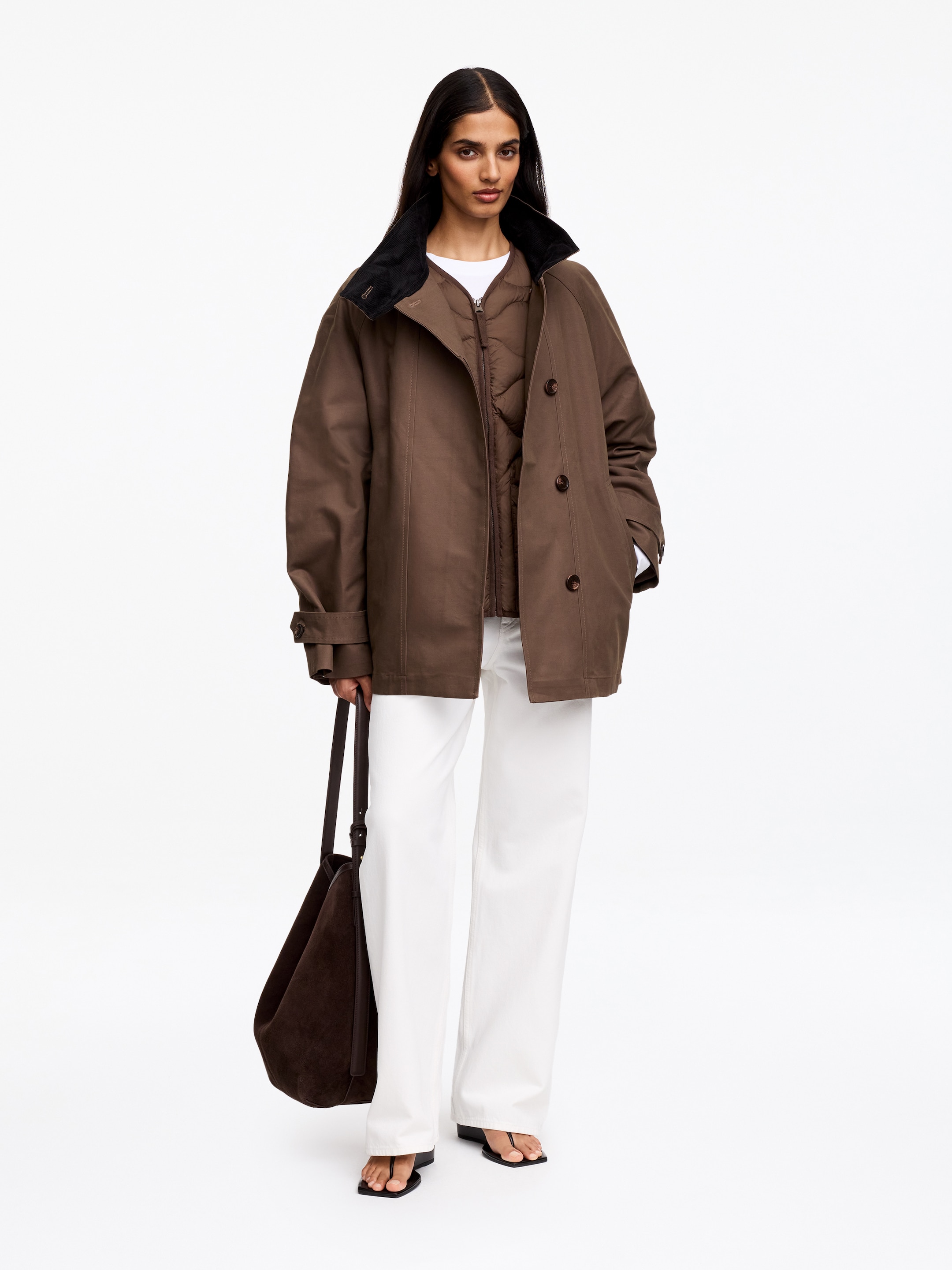 Re:Down Quilted Liner Jacket - Brown - Regular fit - women - StillMedia/Lookbook - 3
