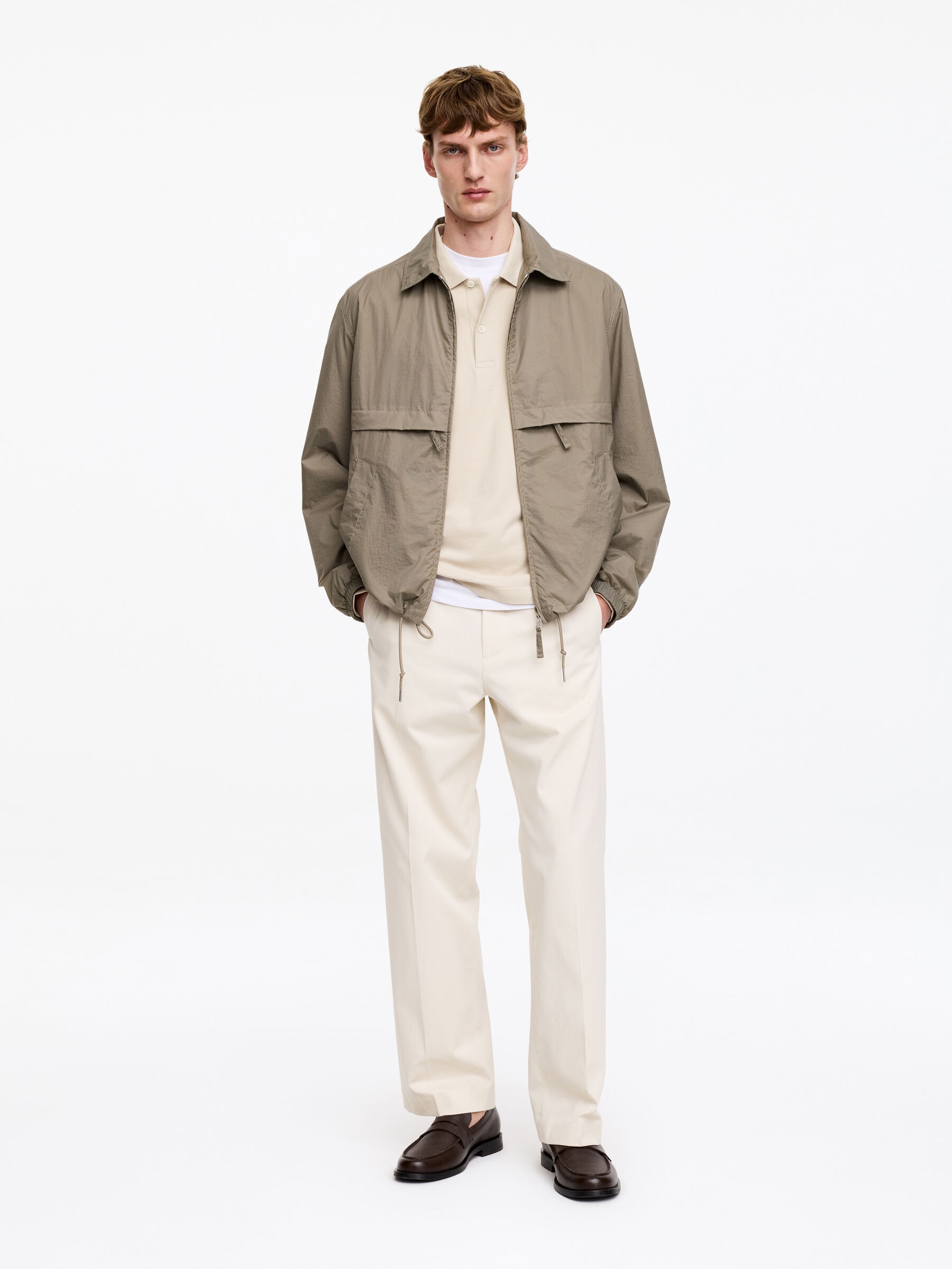 Nylon Windbreaker-#9B958B-19674