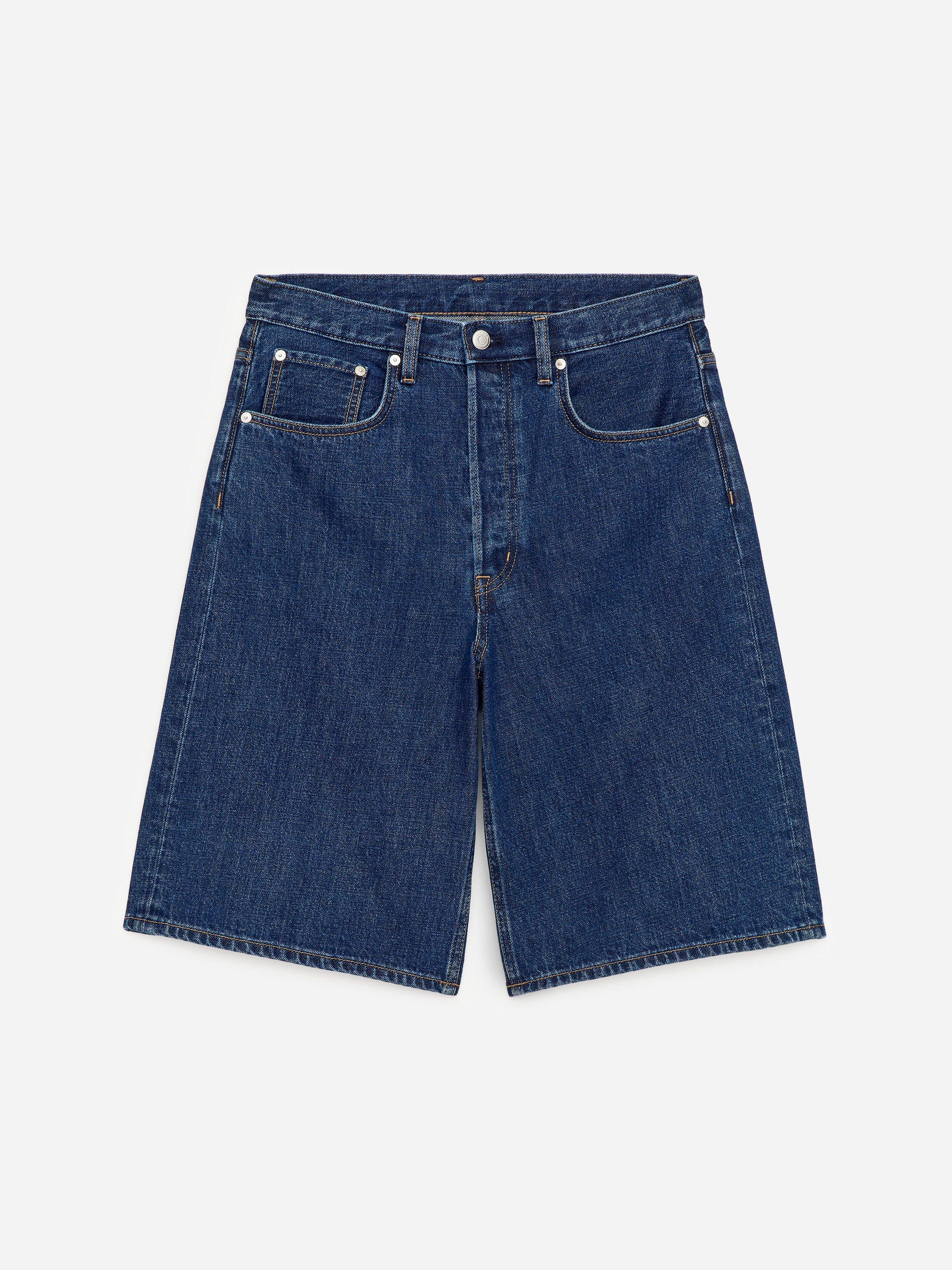 Lange Jeansshorts - Dunkelblau