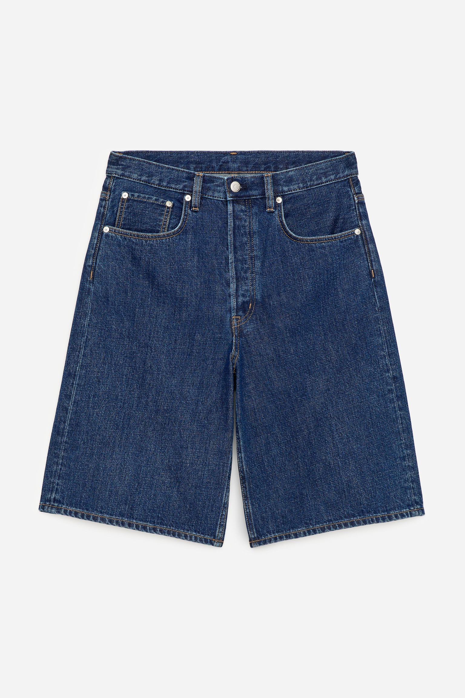 Lange Jeansshorts - Dunkelblau - 2