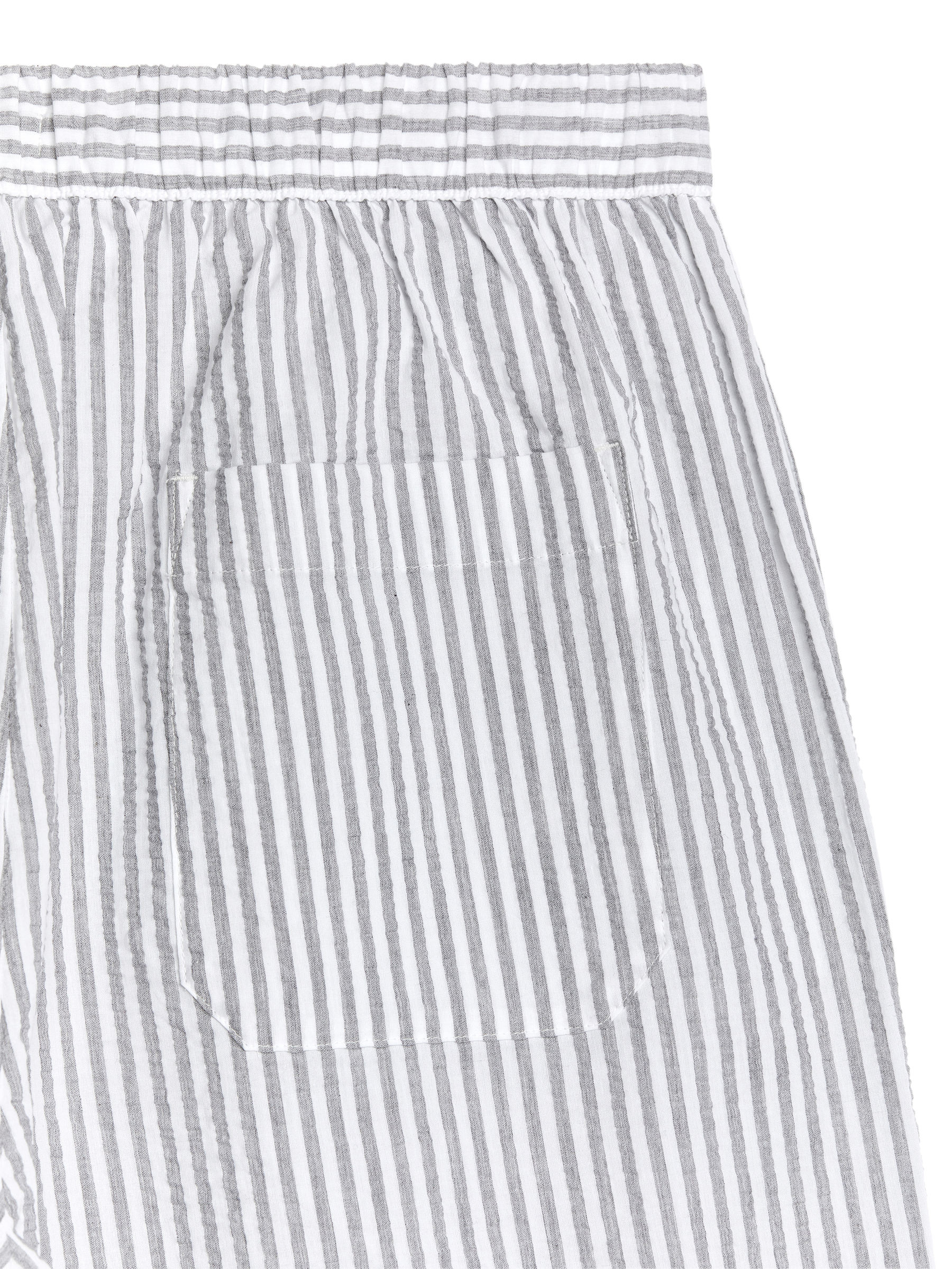 Seersucker Shorts - Grey/White - Relaxed fit - Men - StillMedia/DescriptiveDetail - 1