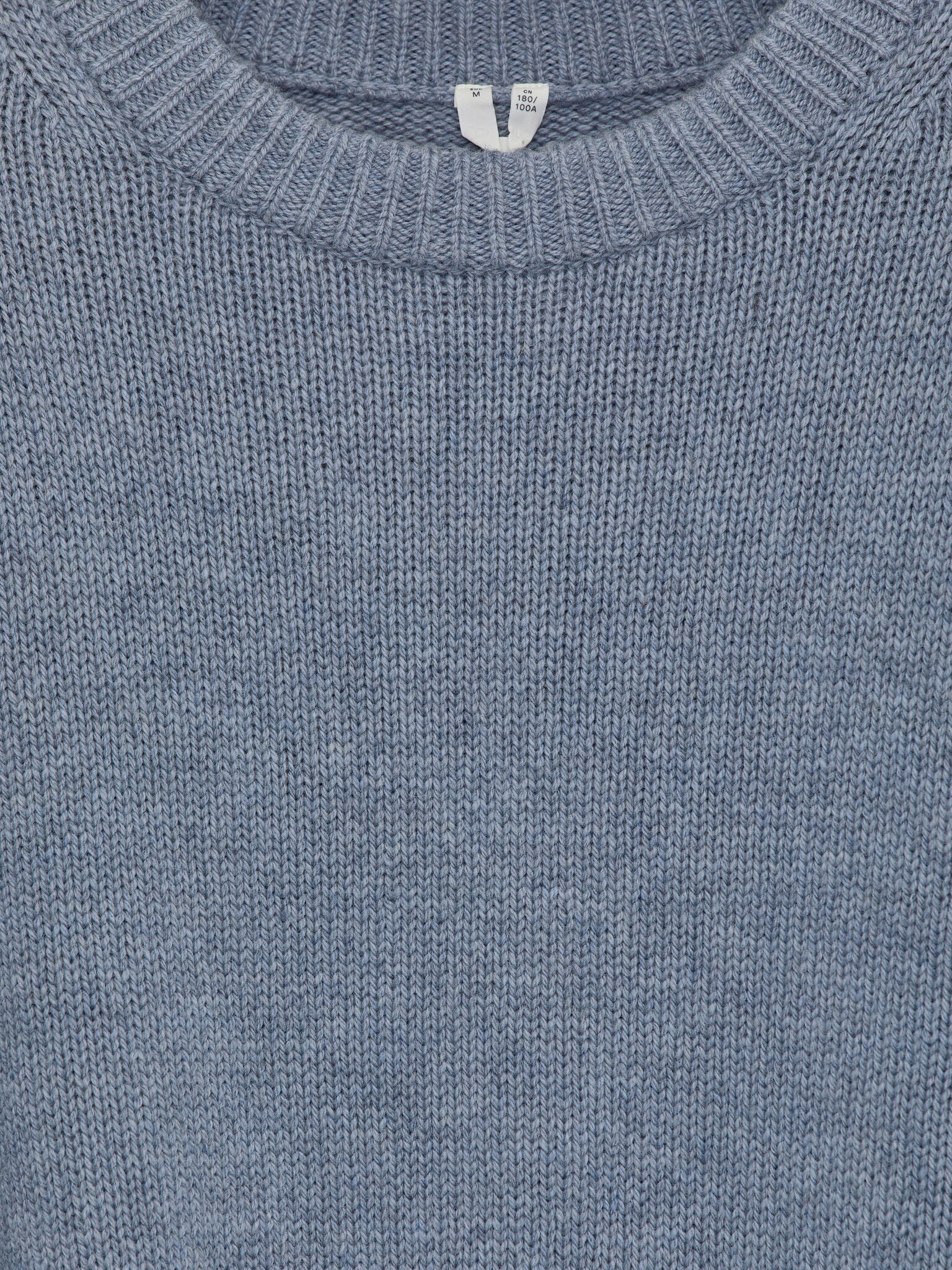 Pull en maille de laine épaisse - Bleu moyen/Charbon chiné/Gris clair chiné/Beige chiné/Marron foncé/Bleu foncé/Blanc cassé - 6