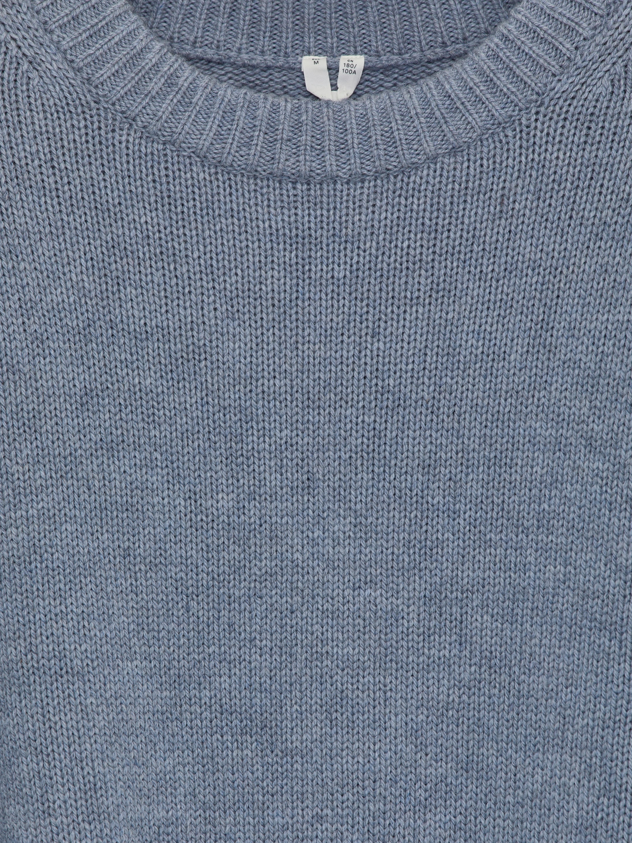 Heavy Knit Wool Jumper - Mid Blue - Relaxed fit - Men - StillMedia/DescriptiveDetail - 2