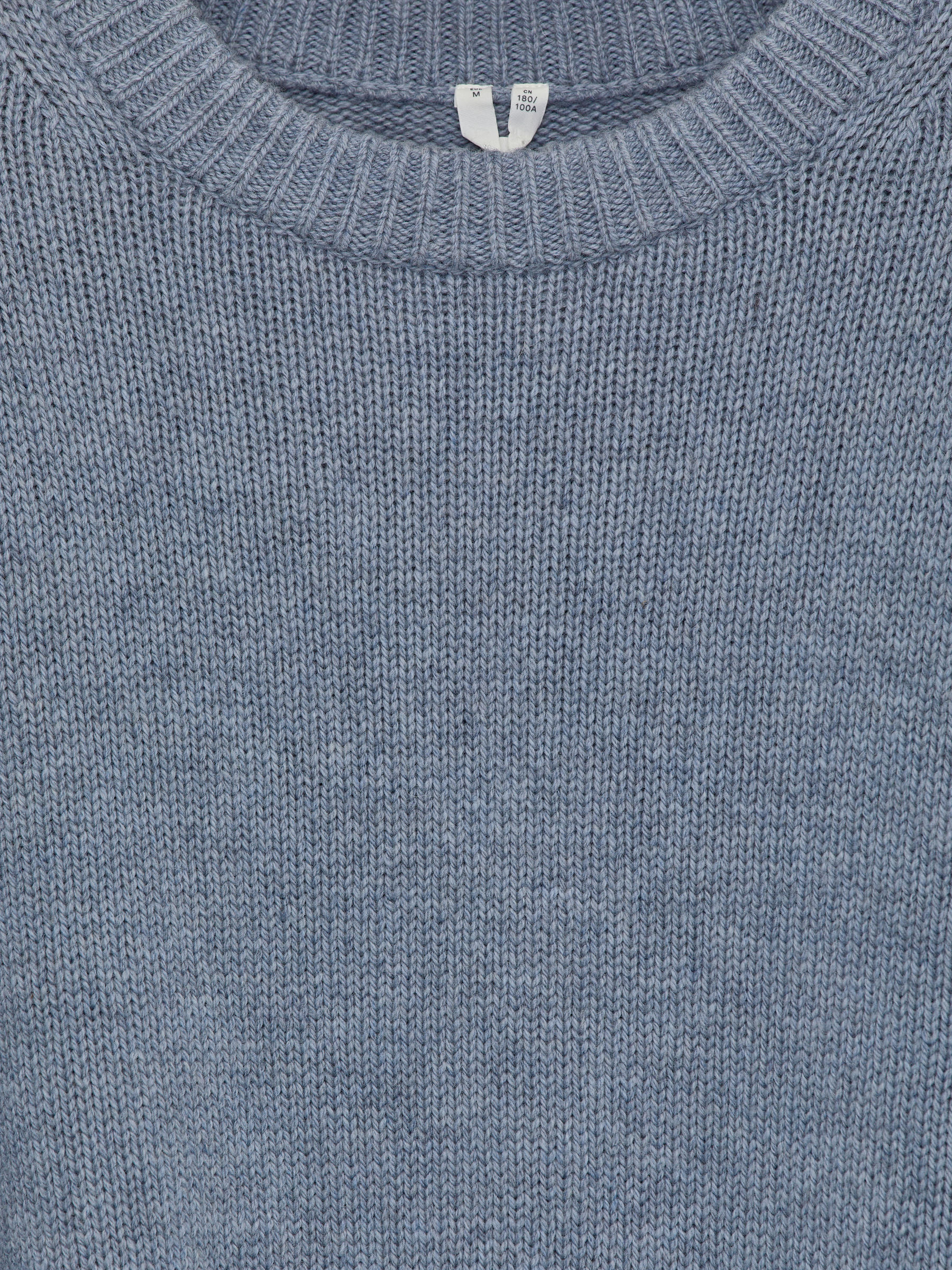 Heavy Knit Wool Jumper - Mid Blue - Relaxed fit - Men - StillMedia/DescriptiveDetail - 2