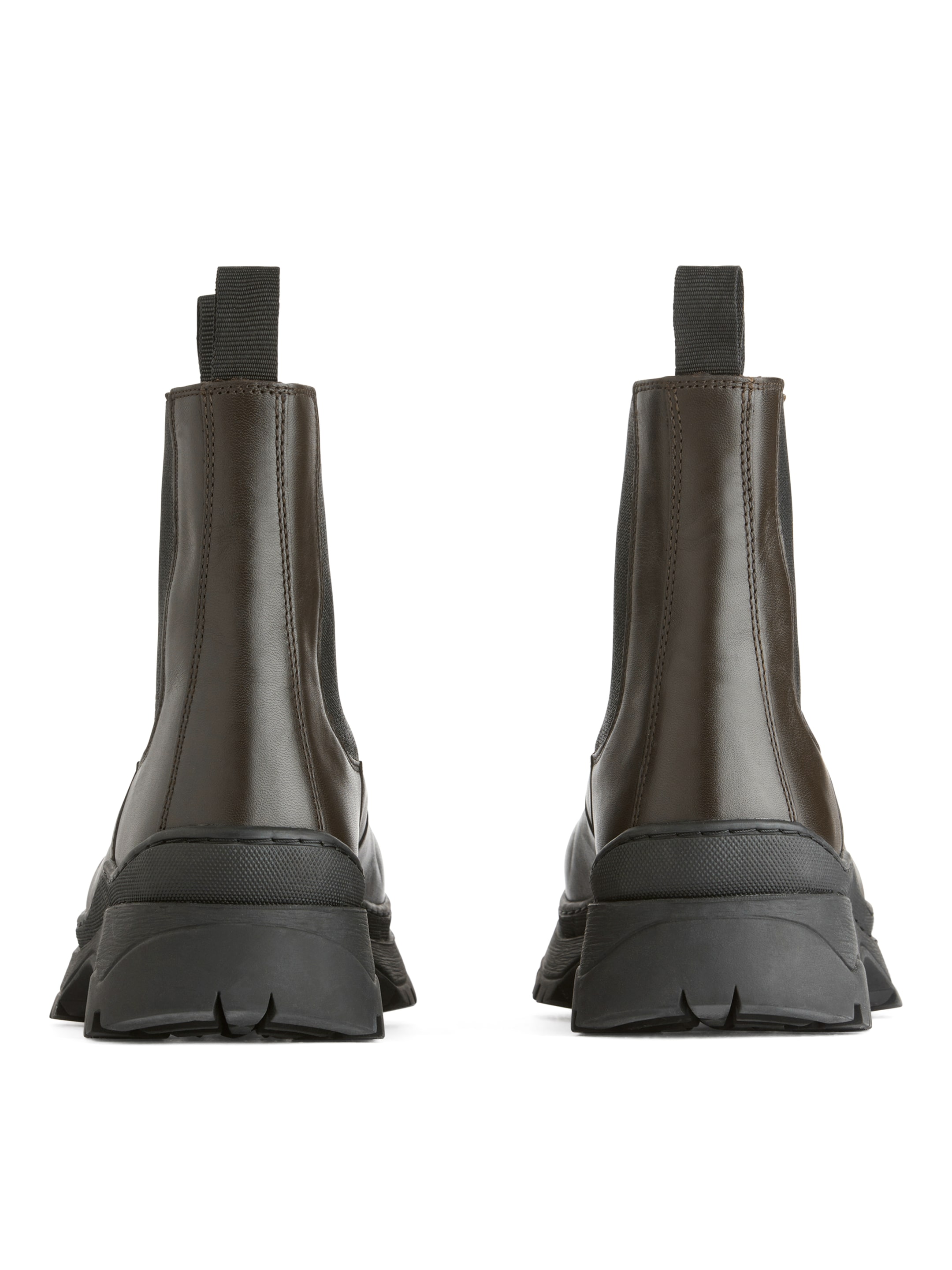 Chunky läderboots - Mörkbrun - Men - StillMedia/DescriptiveStillLife - 3