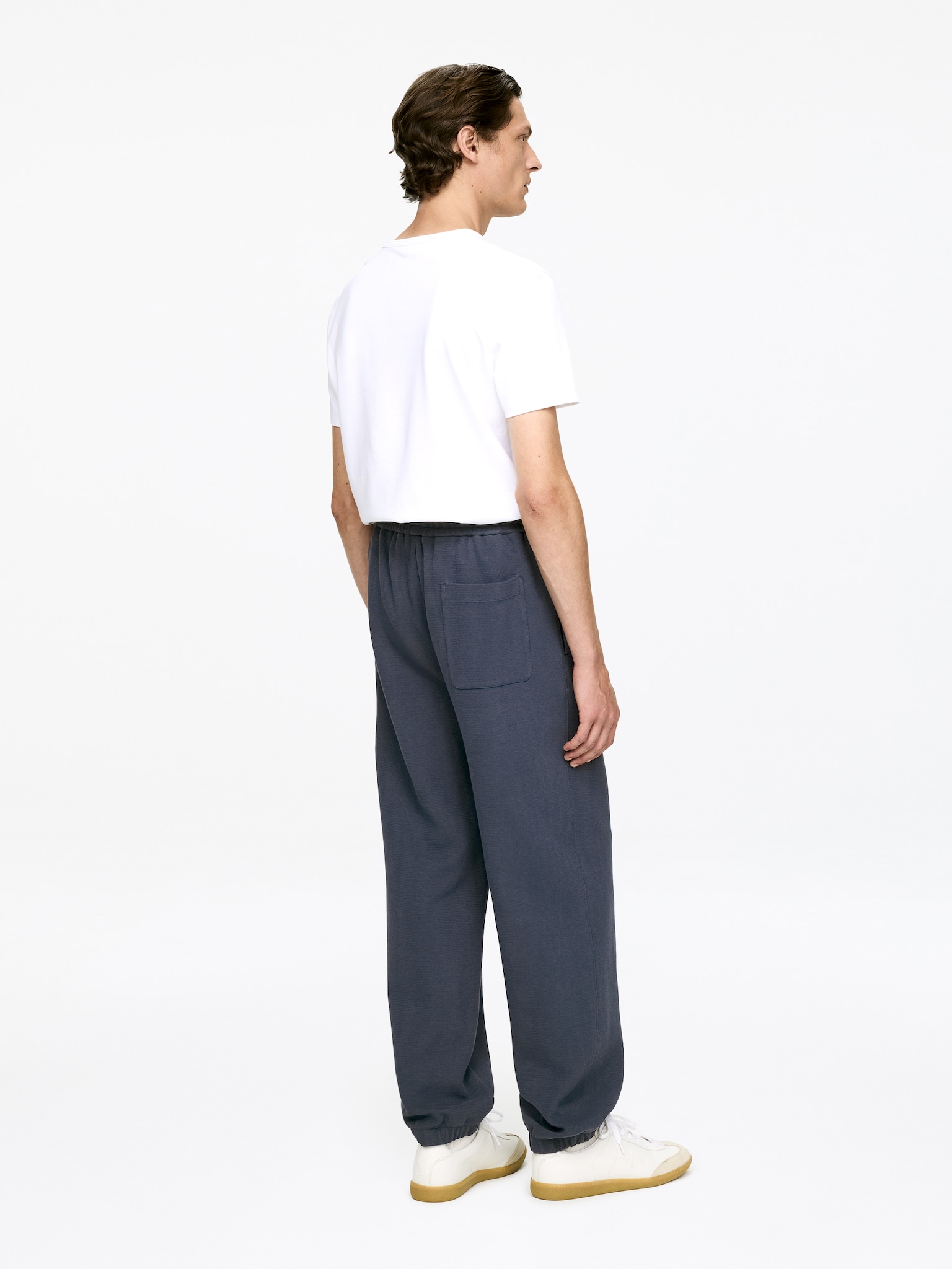 Pantalon de survêtement texturé - Bleu foncé/Gris chiné - 6