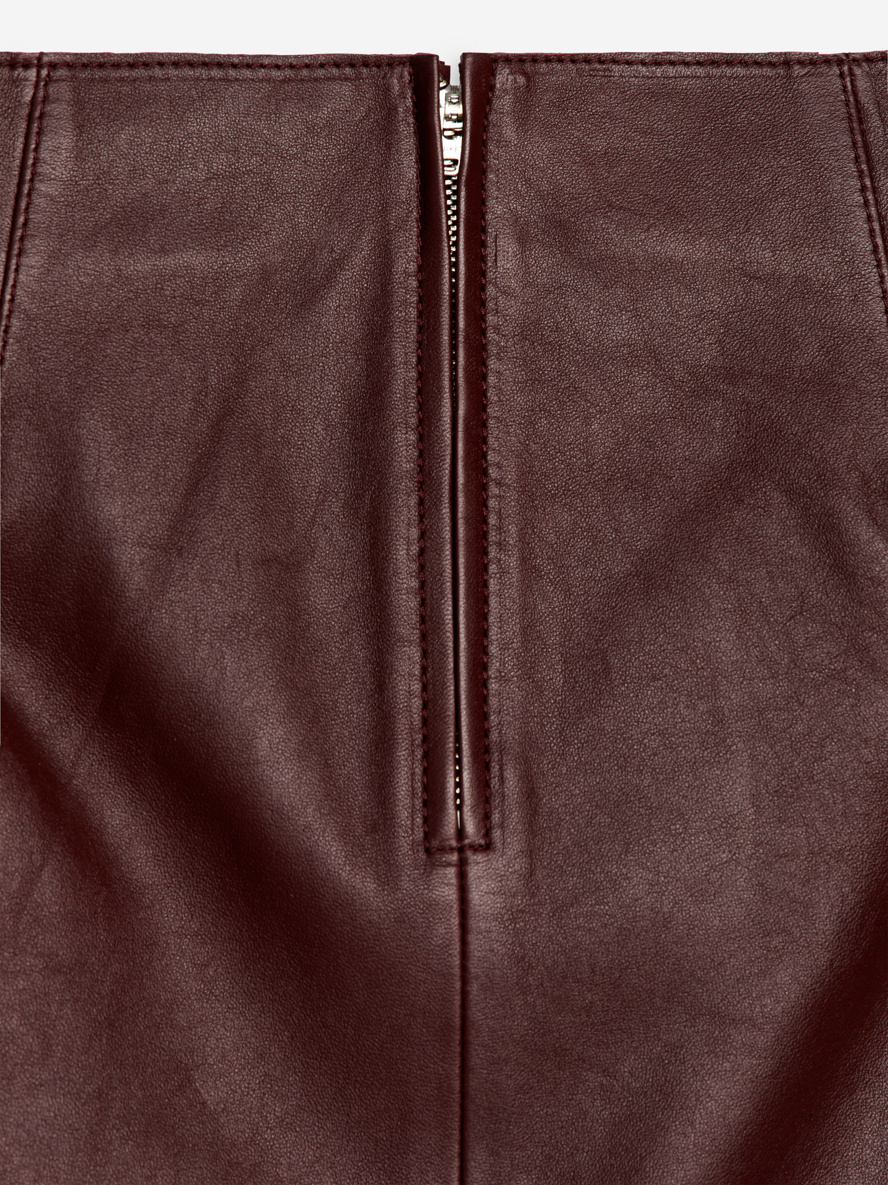 Midi Leather Skirt - Dark Red - Regular fit - Women - StillMedia/DescriptiveDetail - 2