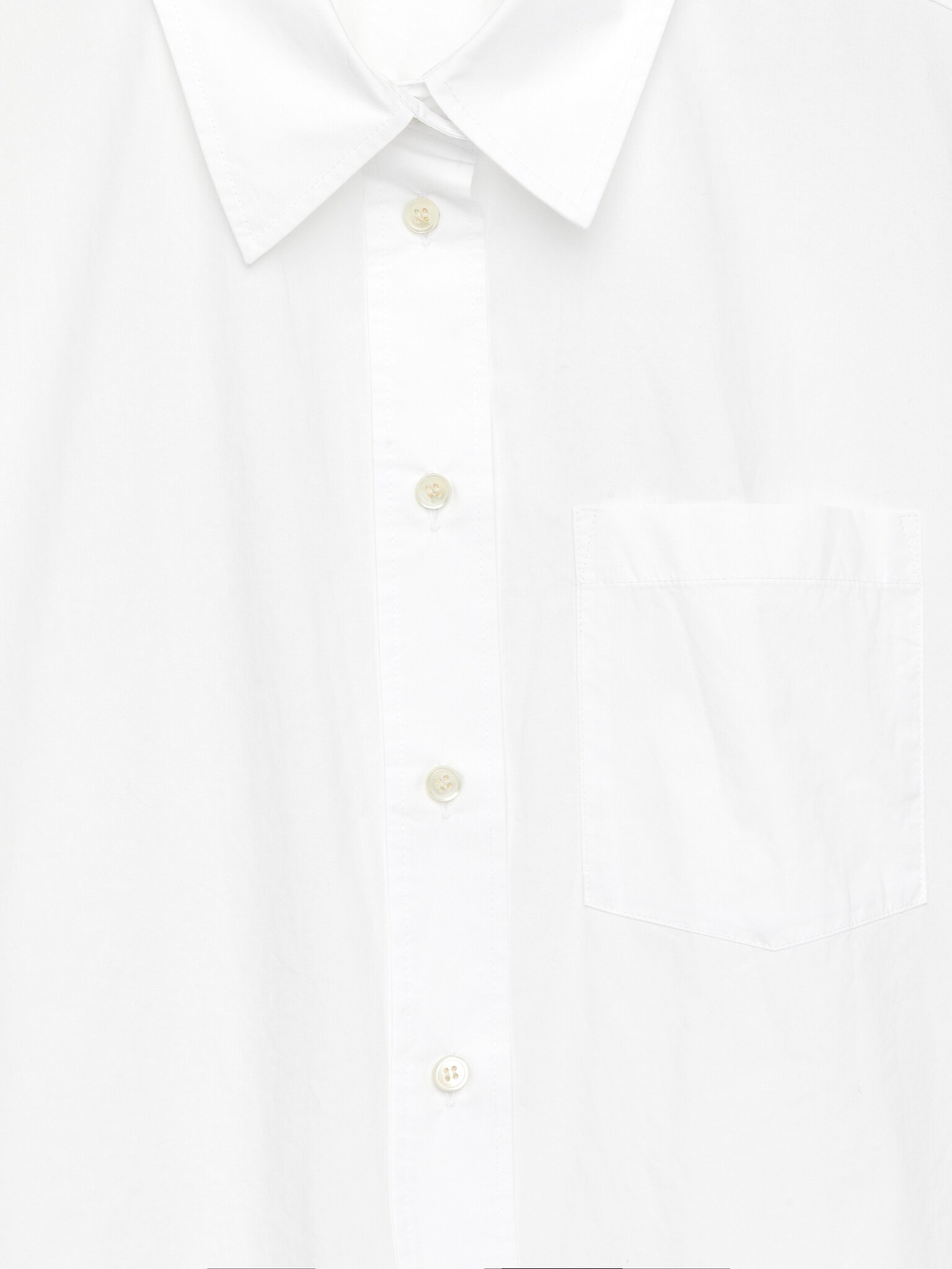 Chemise oversize en coton - Blanc/Vert/Blanc - 2
