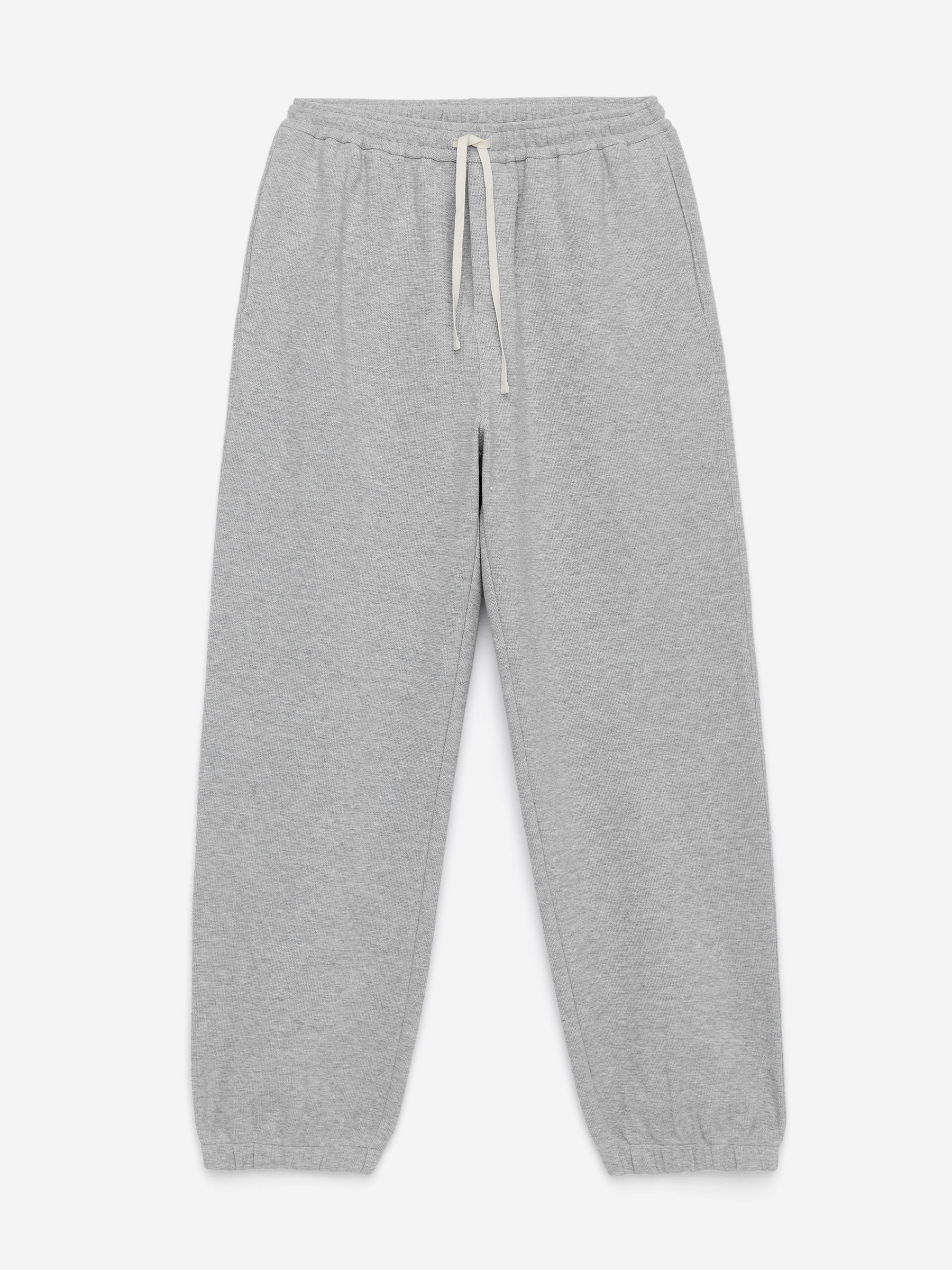 Textured Sweatpants - Grey Melange - Loose fit - Men - StillMedia/DescriptiveStillLife - 1