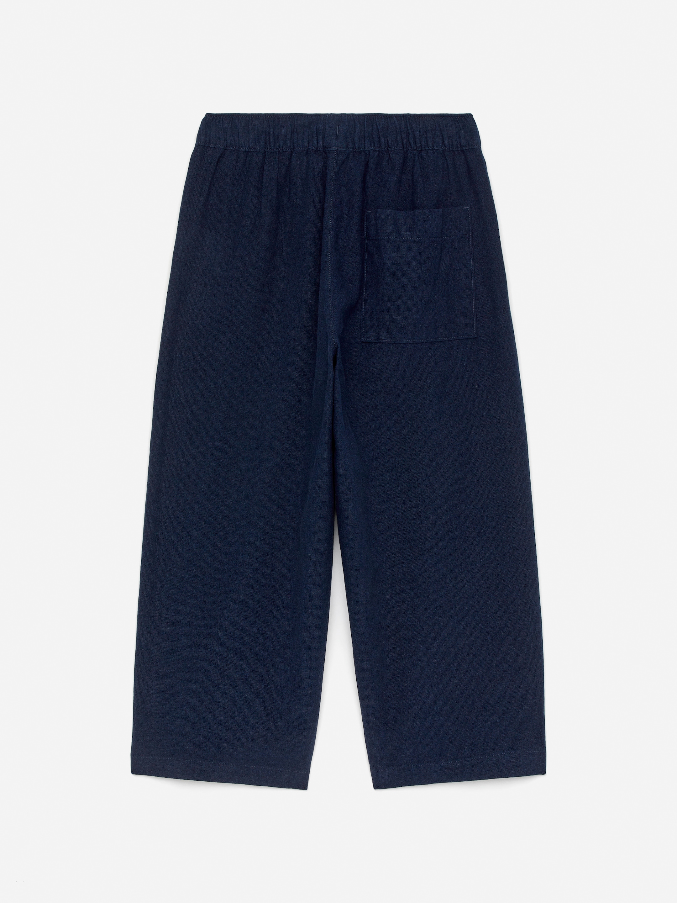 Pantalones de lino y algodón - Azul oscuro - Corte relajado - Children - StillMedia/DescriptiveStillLife - 3