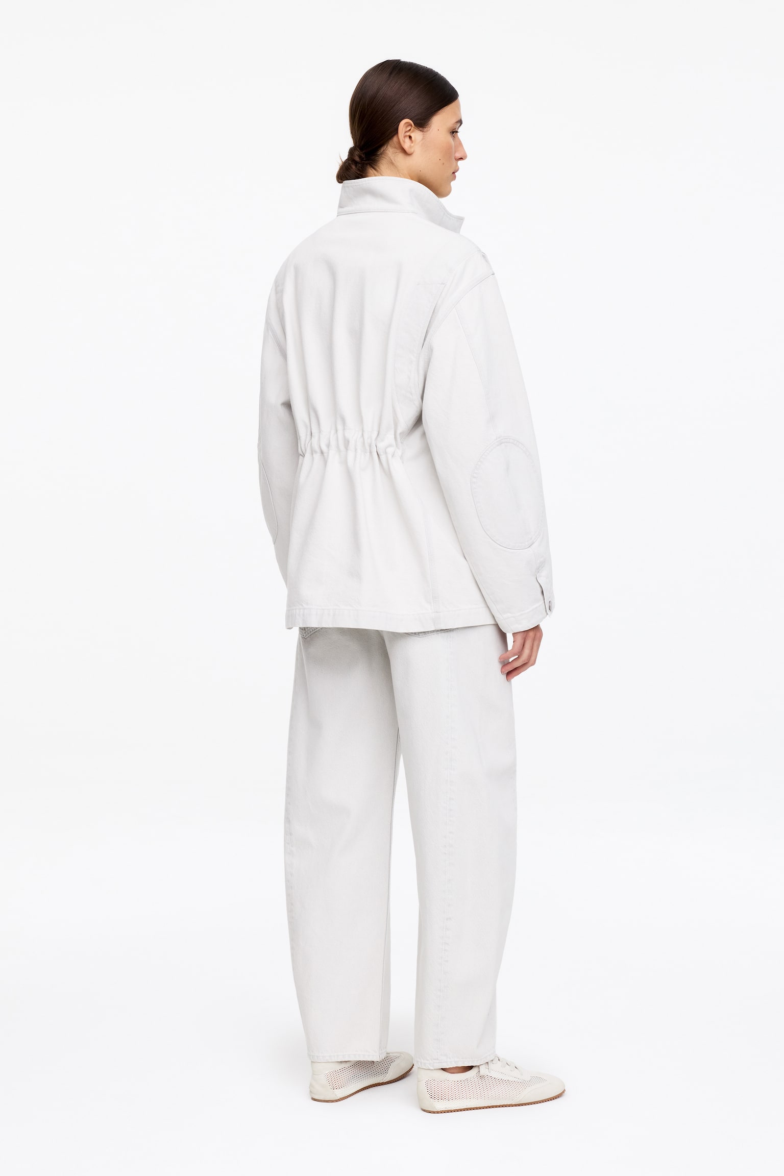 Sneakers van mesh en suède - Wit - 5